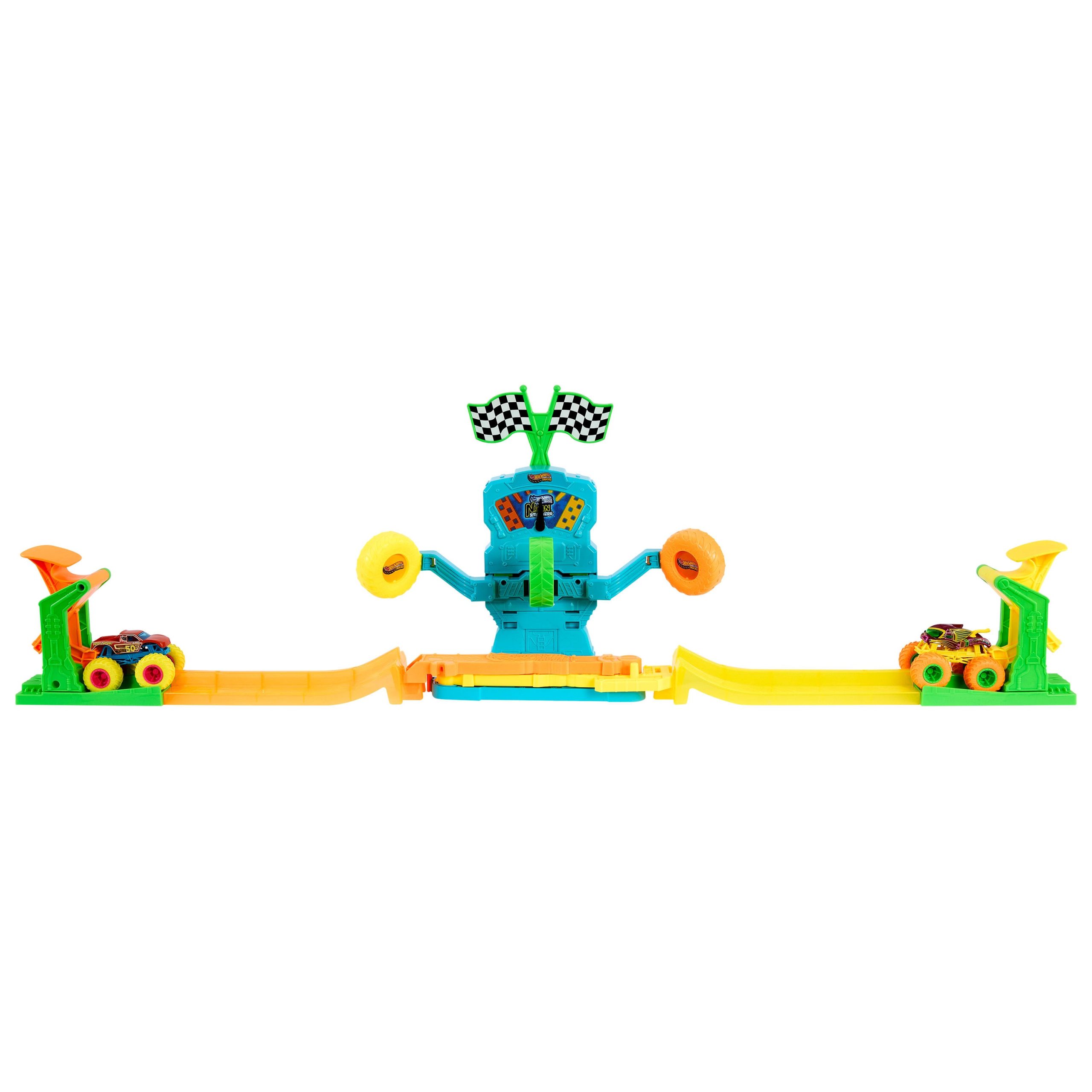 Hot Wheels-Coffret Neon Crashin' Slamway-2?V??hicules. 2?Modes de Jeu - Image 5