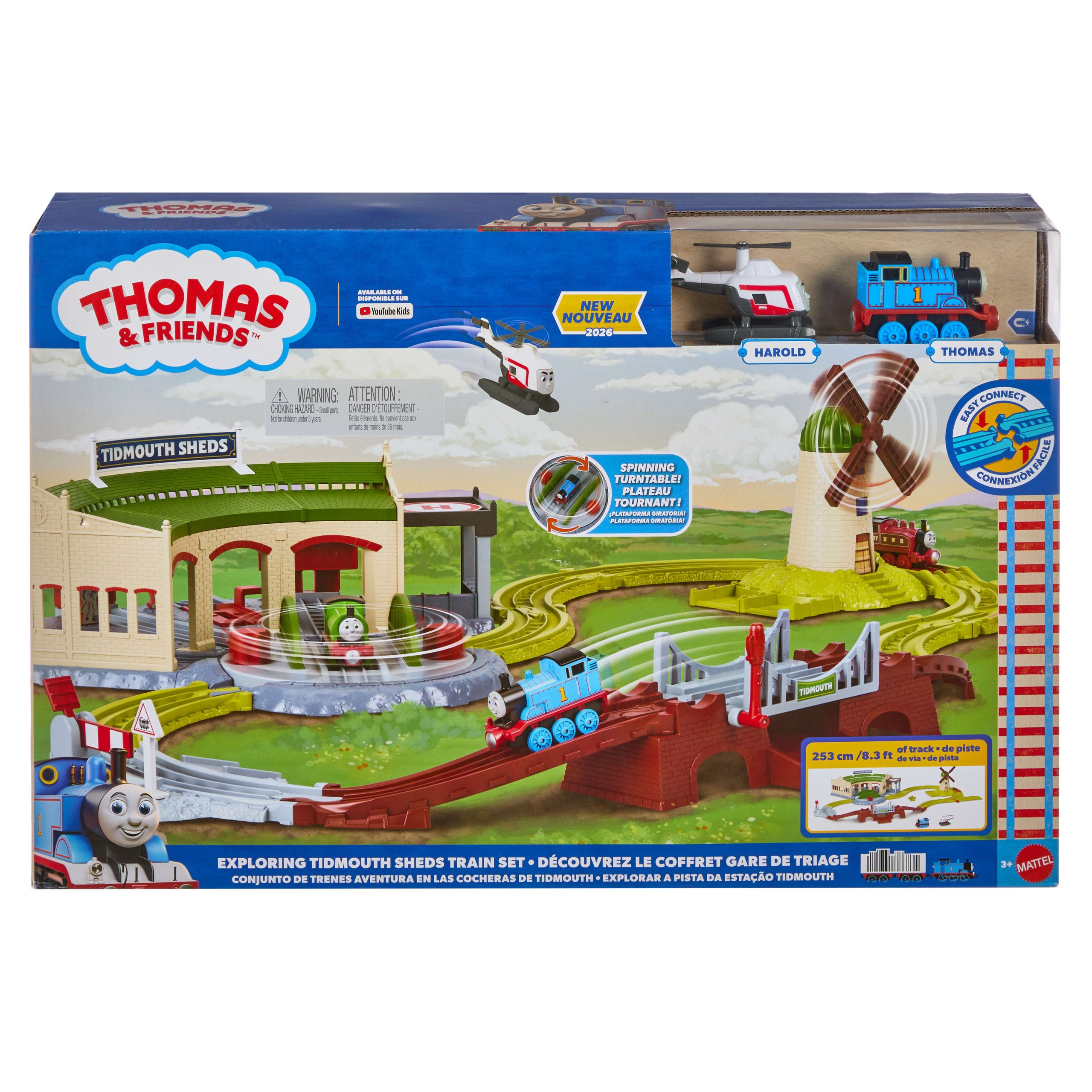 Thomas & Friends Exploring Tidmouth Sheds Train Set By Fisher-Price. With Engine & Helicopter - Image 6