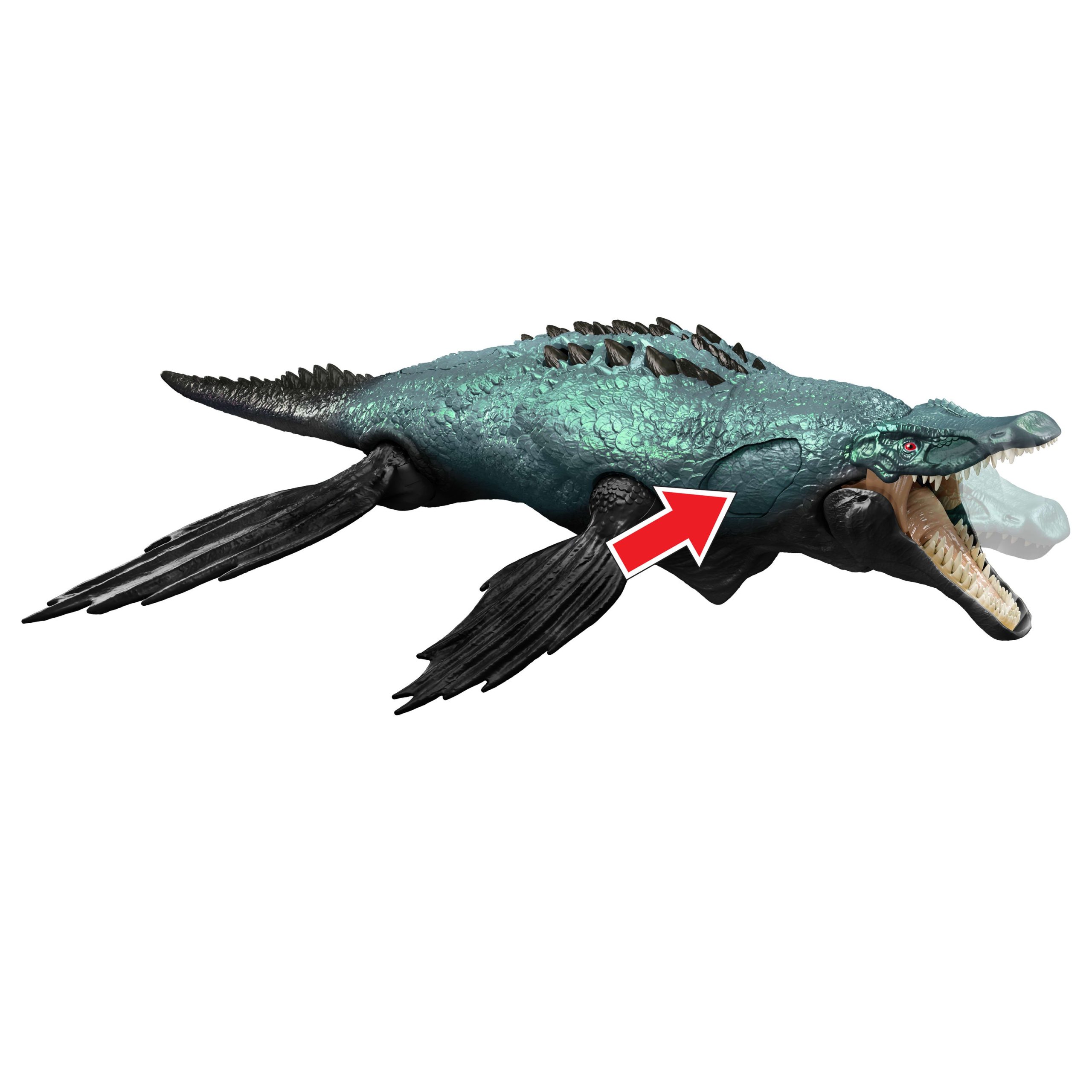 Jurassic World Gigantic Thrashers Liopleurodon Dinosaur Action Figure Toy. 2 Attacks & EVolve Feature - Image 3