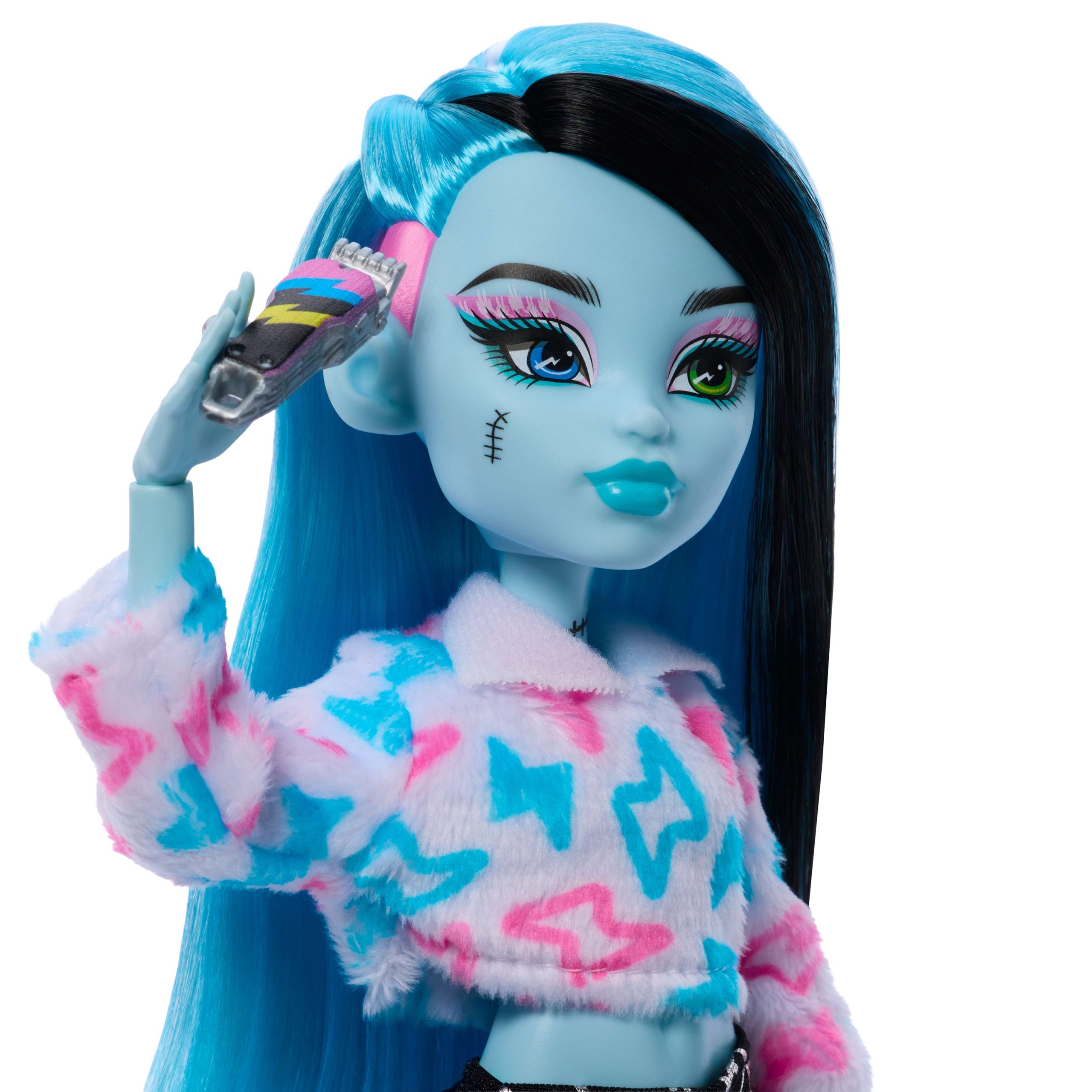 Monster High Self-Scare Secrets Frankie Stein Fashion Doll With 13 Realistic Accessories - Image 3