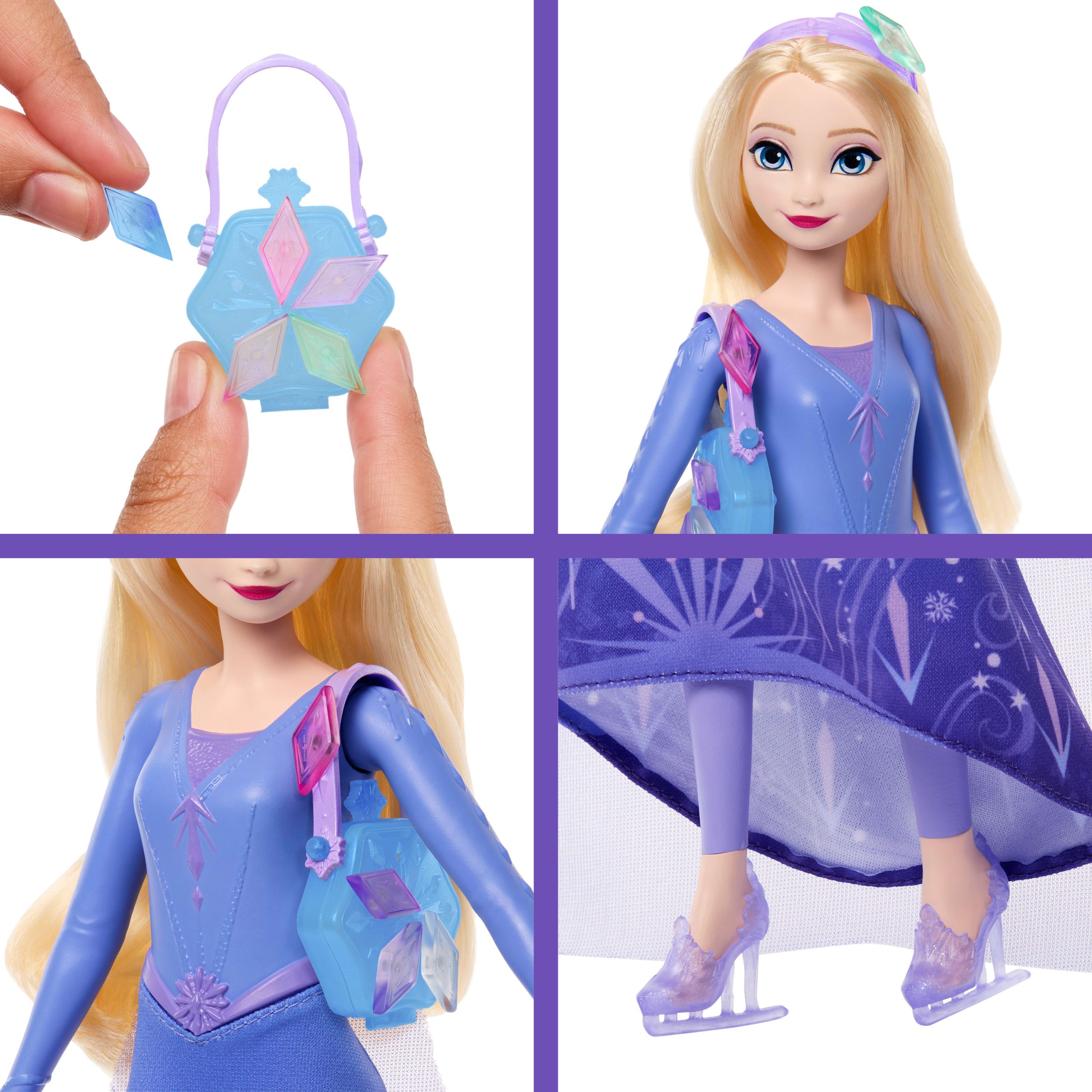 Disney La Reine des Neiges?Poup??e Jewel Reveal Elsa Reine du Patinage - Image 3