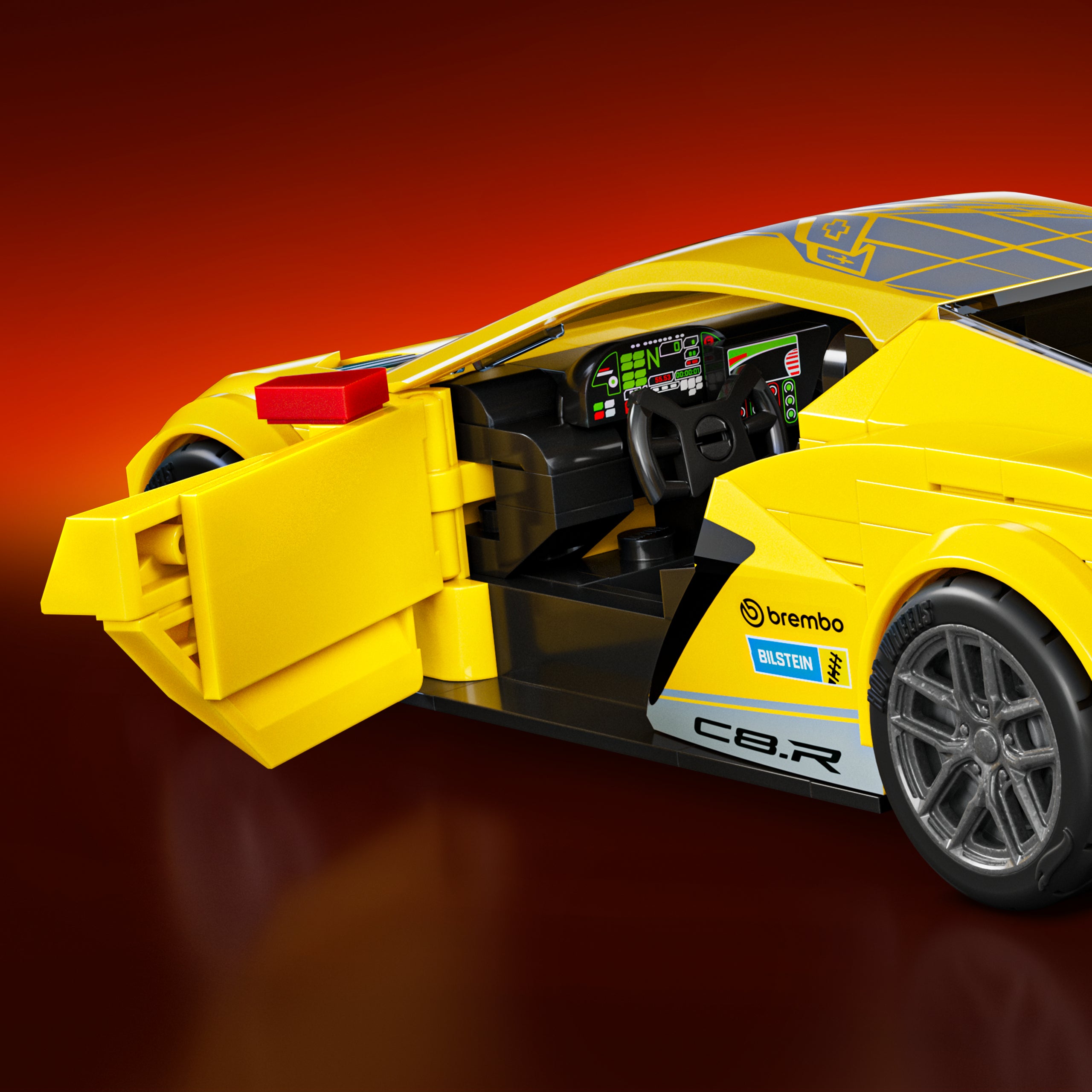 Mattel Brick Shop Hot Wheels Juguete de Construcci??n Speed '20 Corvette C8.R - Image 6
