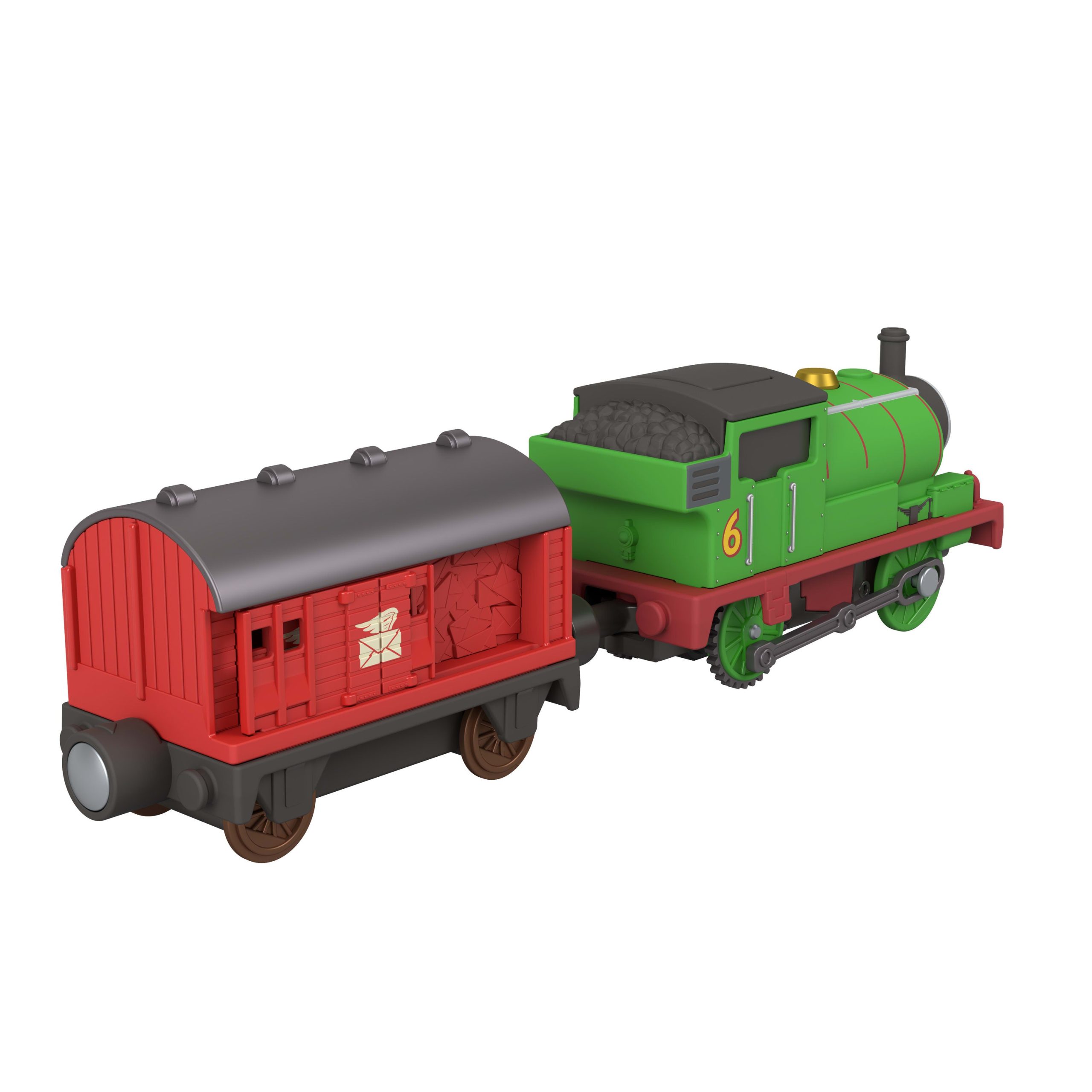 Thomas & Friends By Fisher-Price Motorized Train. Battery-Powered Toy Engine Percy & Mail Car - Image 3