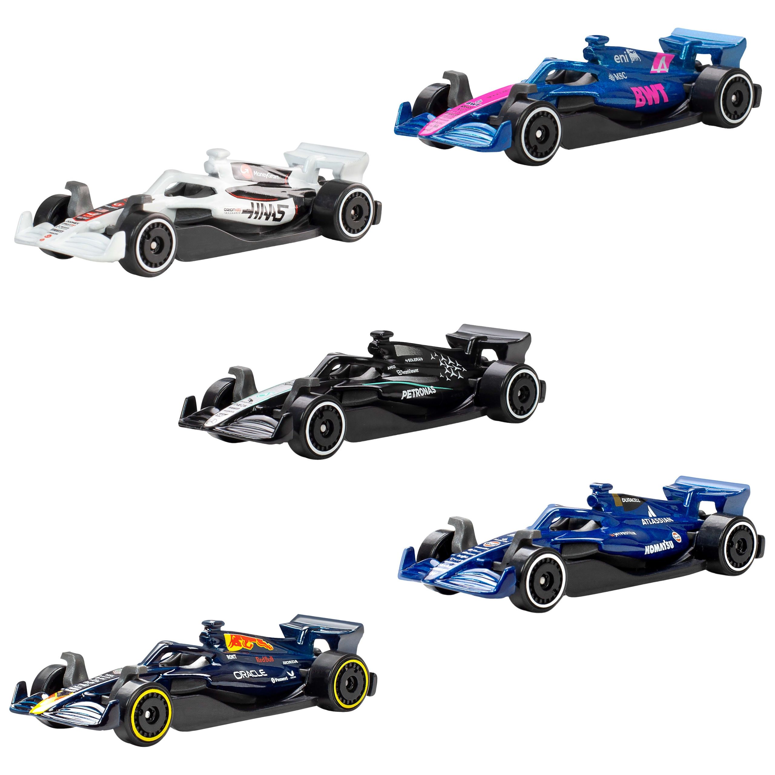 Hot Wheels Diecast Veh??culo de Juguete Paquete de 5 autos F1