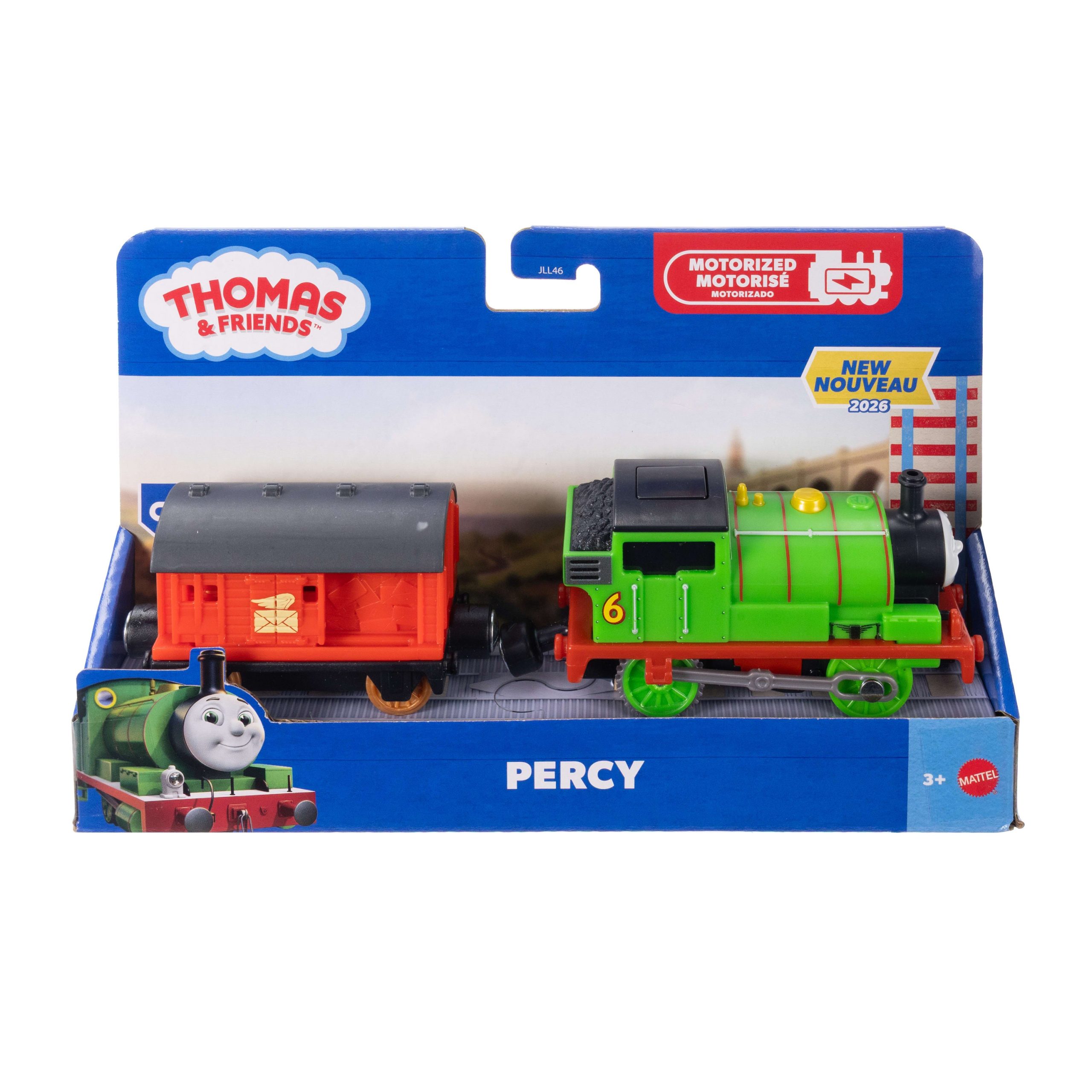 Thomas & Friends By Fisher-Price Motorized Train. Battery-Powered Toy Engine Percy & Mail Car - Image 6