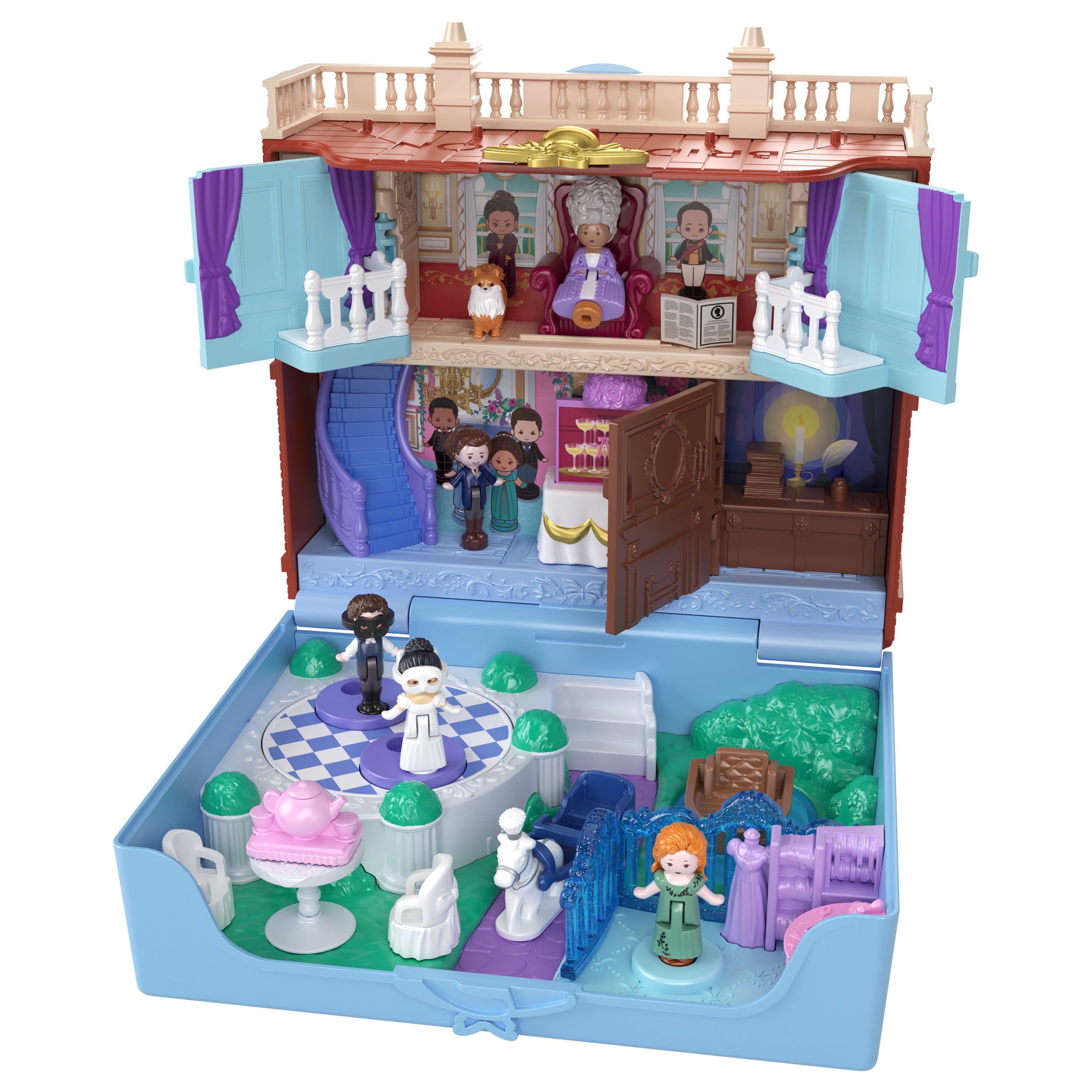 Polly Pocket Micro Dolls And Playset. Collector Bridgerton Compact With 7 Accessories. Iconic Locations - Image 2