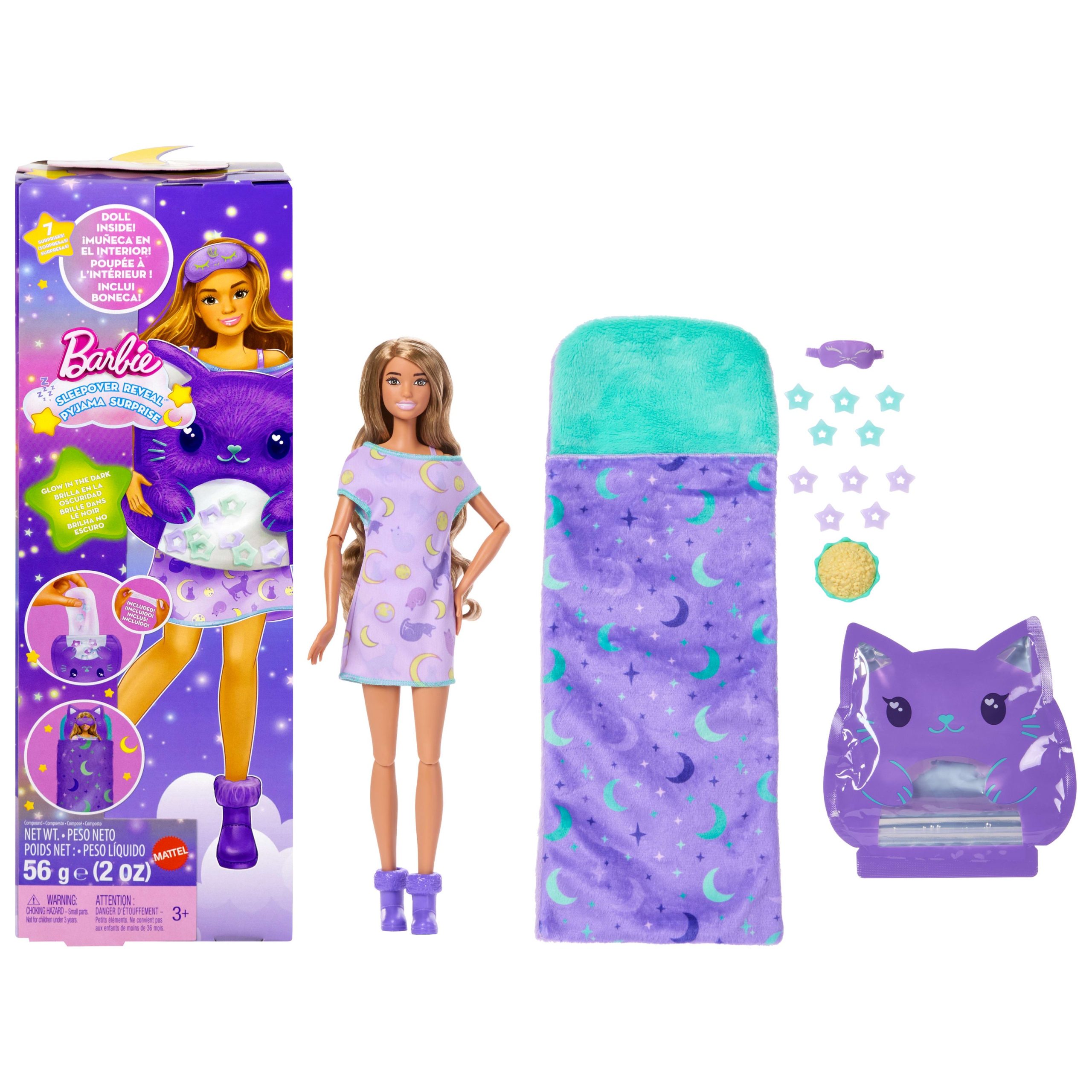 Poup??e et Accessoires Barbie Sleepover Reveal