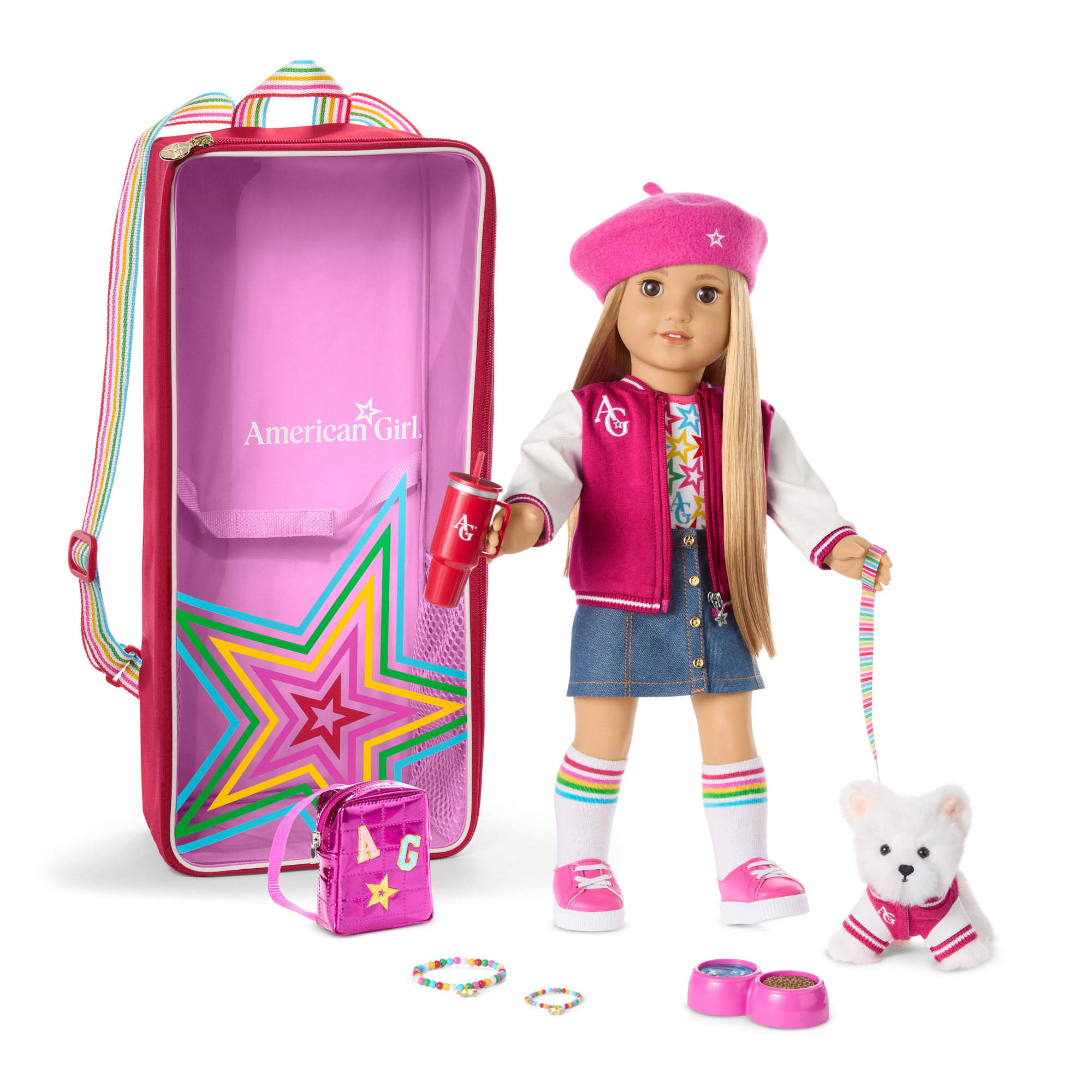Truly Me? 18-inch Doll #131. Accessories. Puppy & Doll Carrier