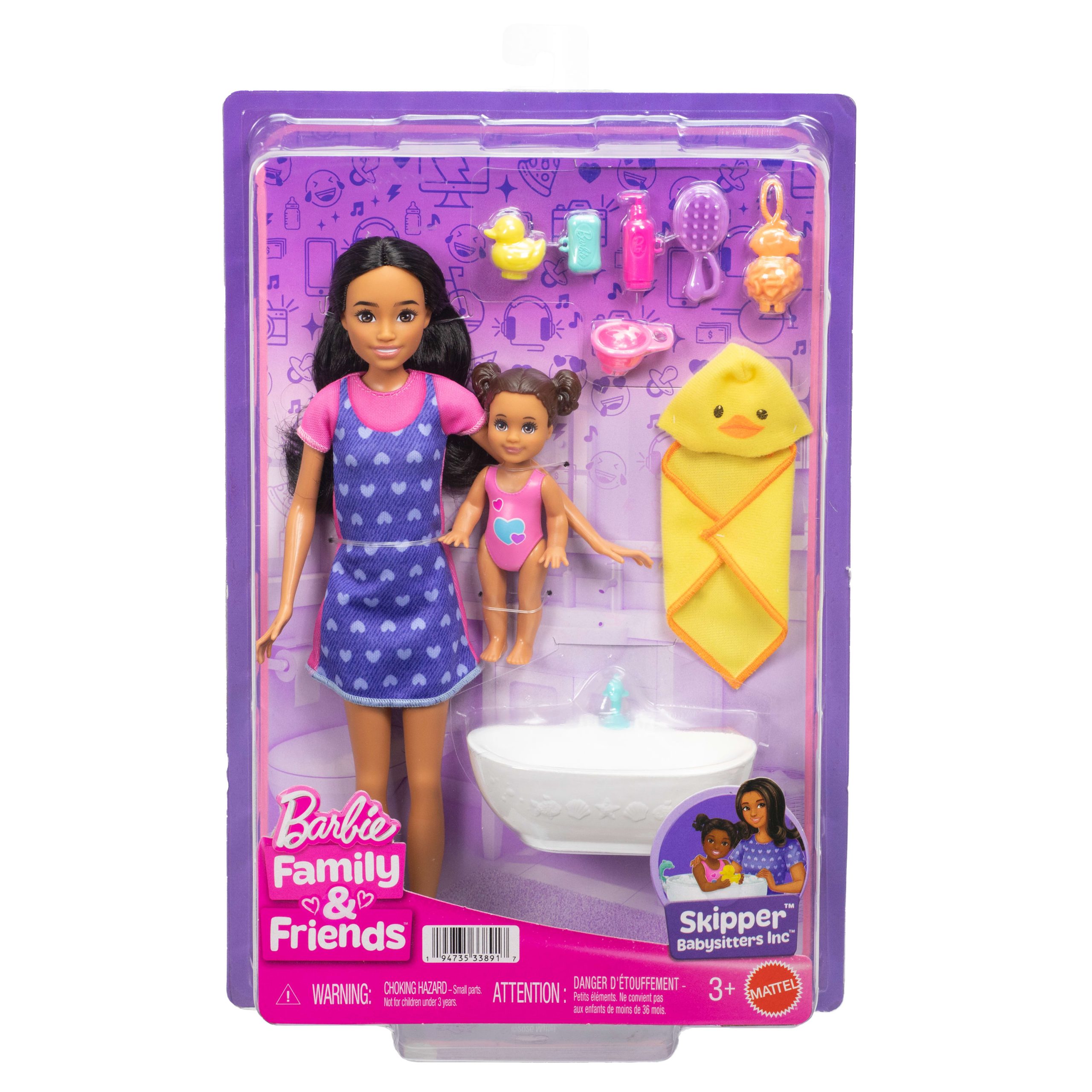 Barbie Skipper Babysitters inc. Playset With Skipper Doll. Toddler Doll. Bathtub & 6 Accessories - Image 6