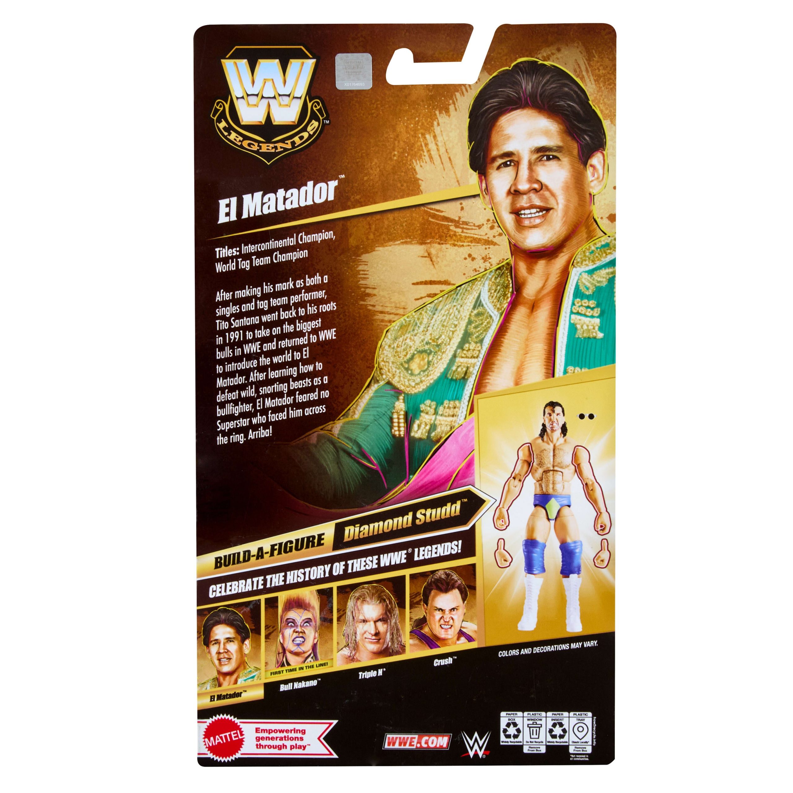 WWE Elite Legends El Matador Action Figure & Accessories. Series 31 6-Inch Collectible Set - Image 6