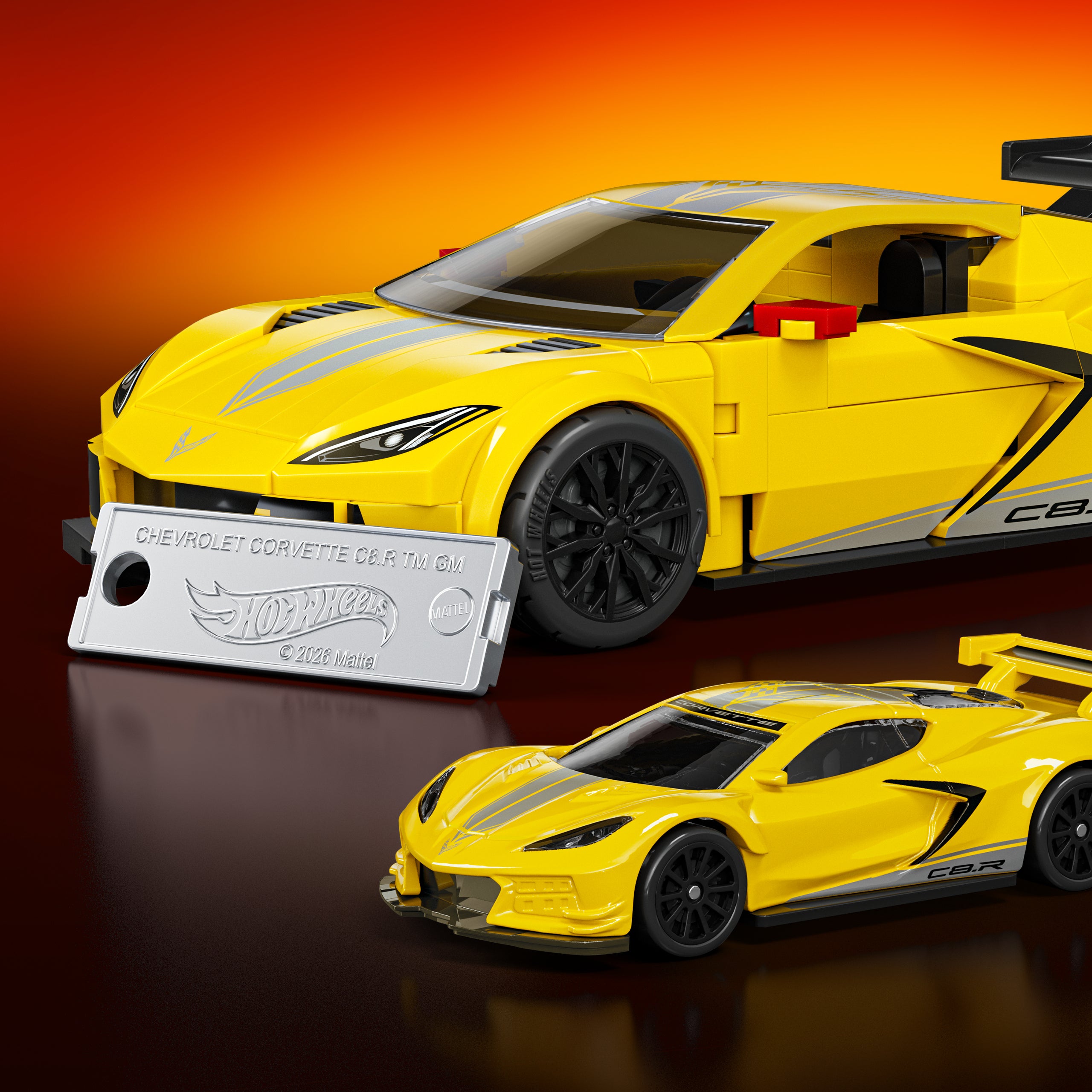 Mattel Brick Shop Hot Wheels Juguete de Construcci??n Speed '20 Corvette C8.R - Image 5