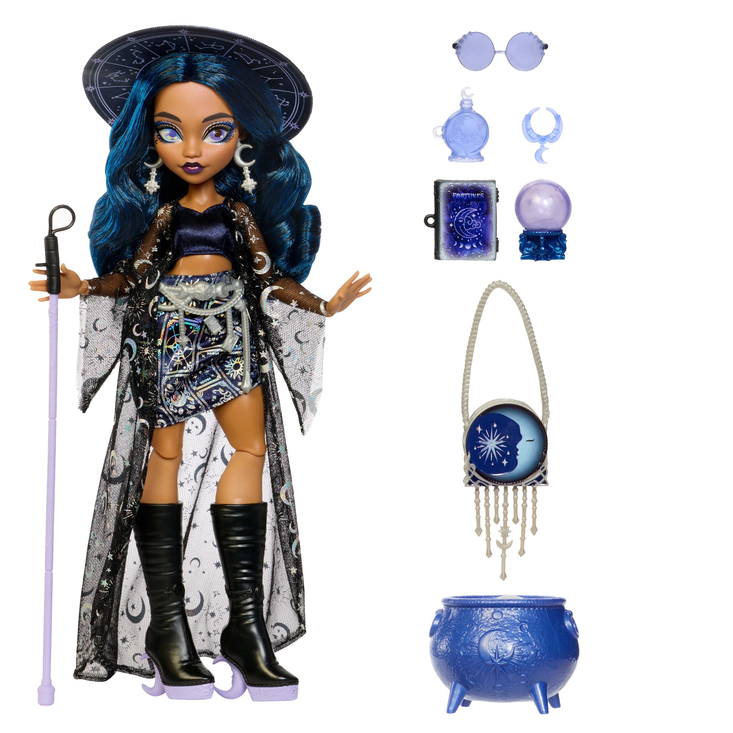 Moonspell Magic By Monster High Claire De Luna Fashion Doll. Clairvoyant Witch With Accessories - Image 3