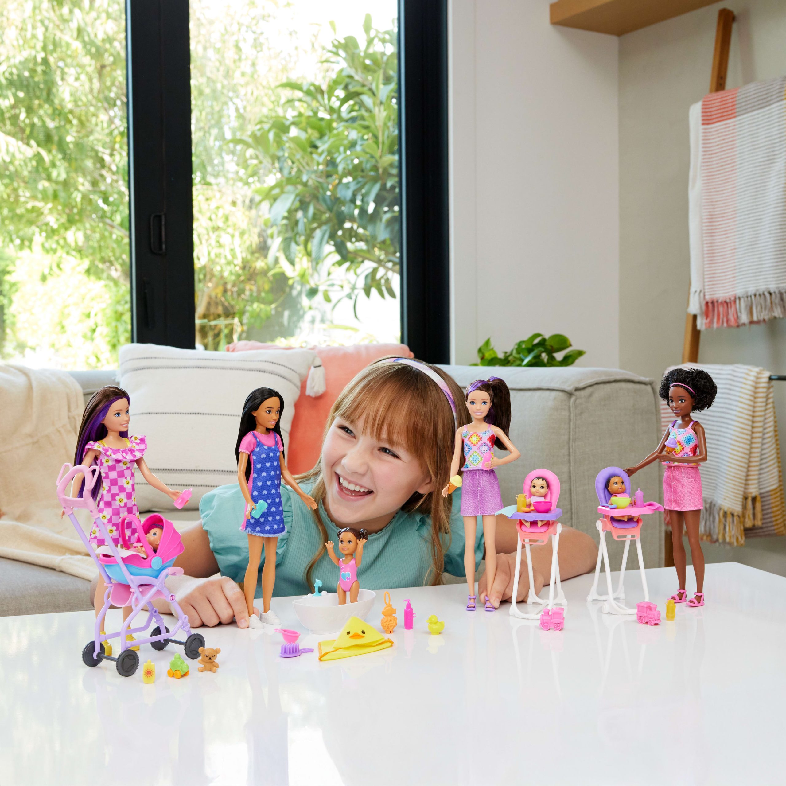 Barbie Skipper Babysitters inc. Playset With Skipper Doll. Baby Doll. Stroller & 7 Accessories - Image 2
