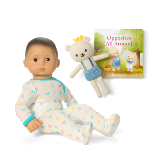 Bitty Baby? Doll #4 in Pastel Blue + Bear Friend & Board Book