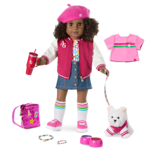Truly Me? 18-inch Doll #112. Puppy. Mini Backpack & Accessories AG? Star Squad Bundle