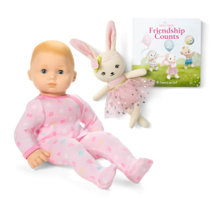 Bitty Baby? Doll #3 in Pastel Pink + Bunny Friend & Board Book