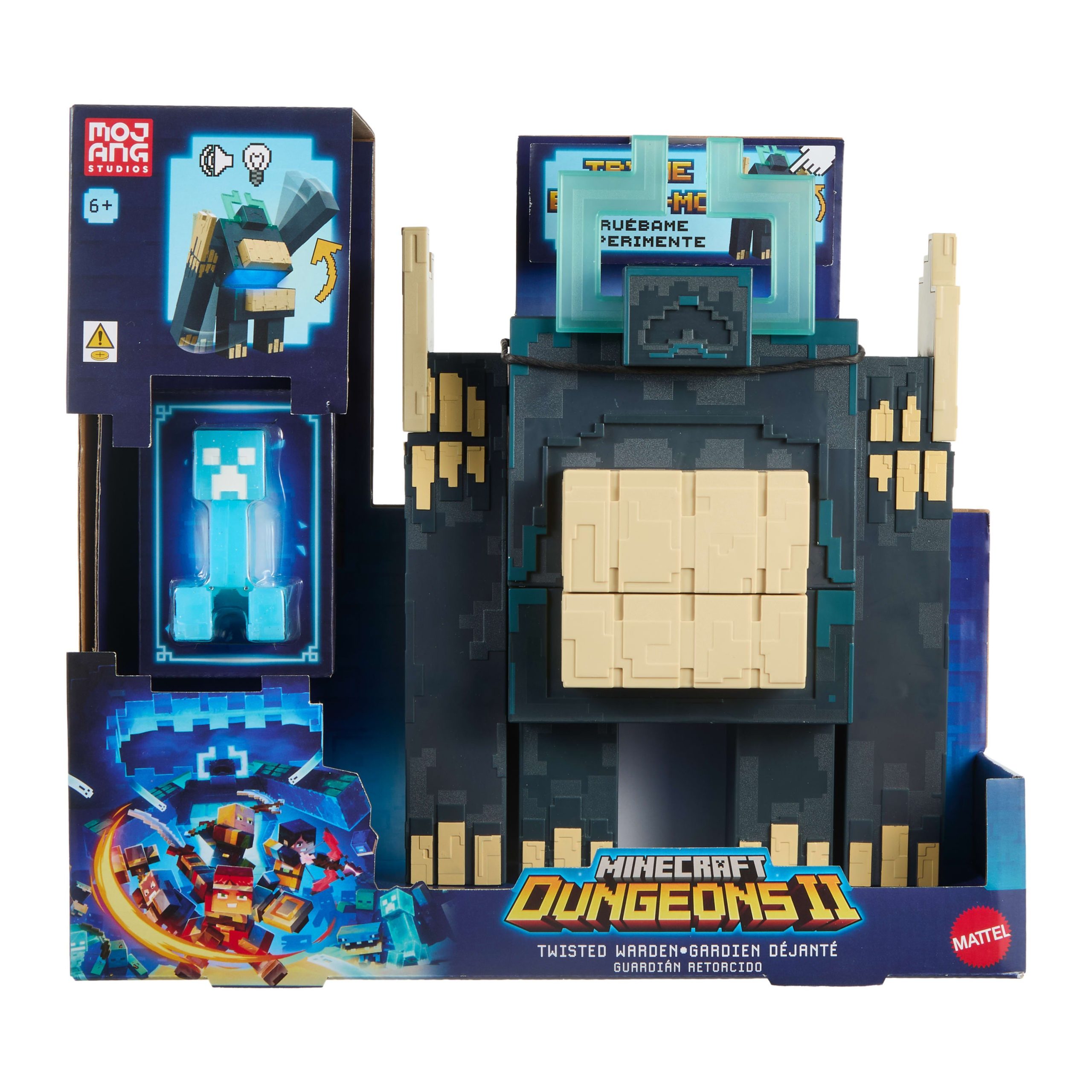 Minecraft?Dungeons II?Twisted Warden?Figure.?Lights & Sounds. Slam Attack Action?&?Soul Corrupted Creeper?Figure - Image 6
