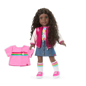 Truly Me? 18-inch Doll #127 with curly dark-brown hair