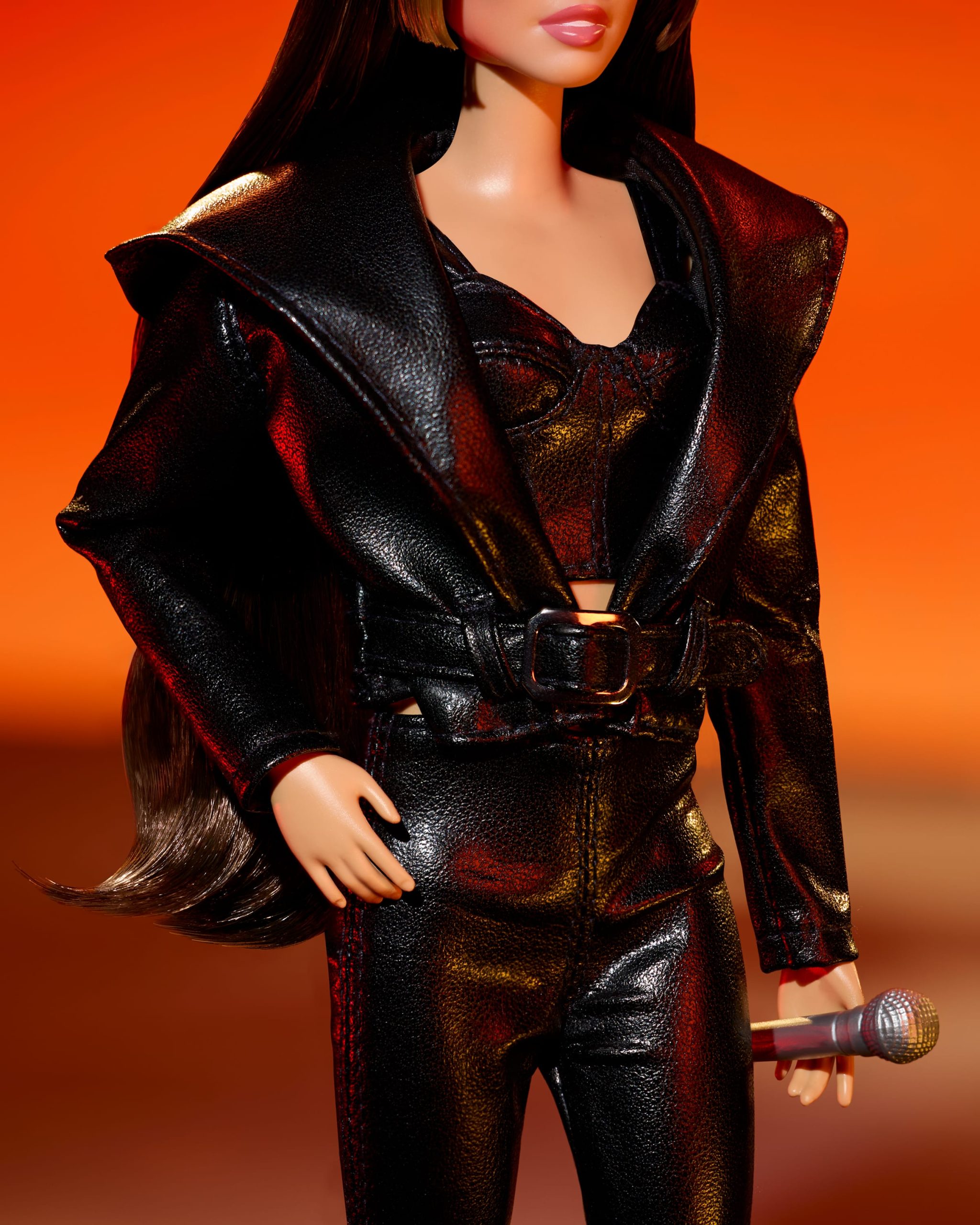 Barbie Signature Miley Cyrus Collectible Doll in Faux Leather 2-Piece Outfit With Heels - Image 4