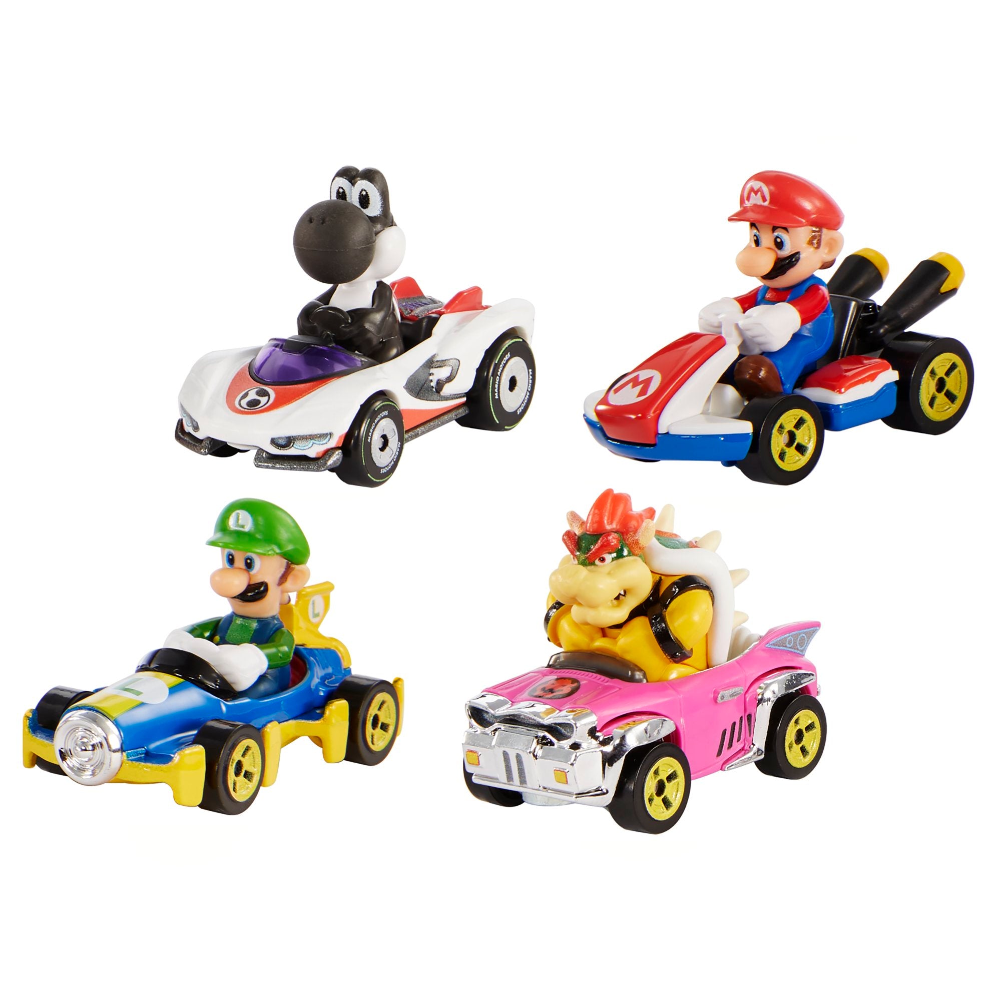 Hot Wheels Mario Kart Characters and Die-Cast Kart Vehicles. Set of 4 - Image 2