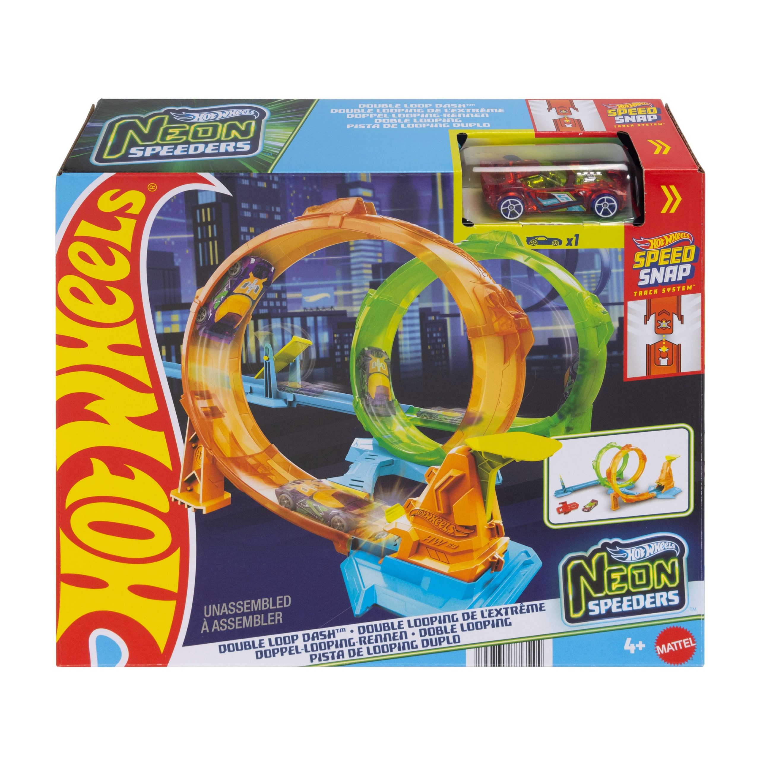 Hot Wheels Coffret duel Neon Speeders-Avec Voiture Miniature - Image 4