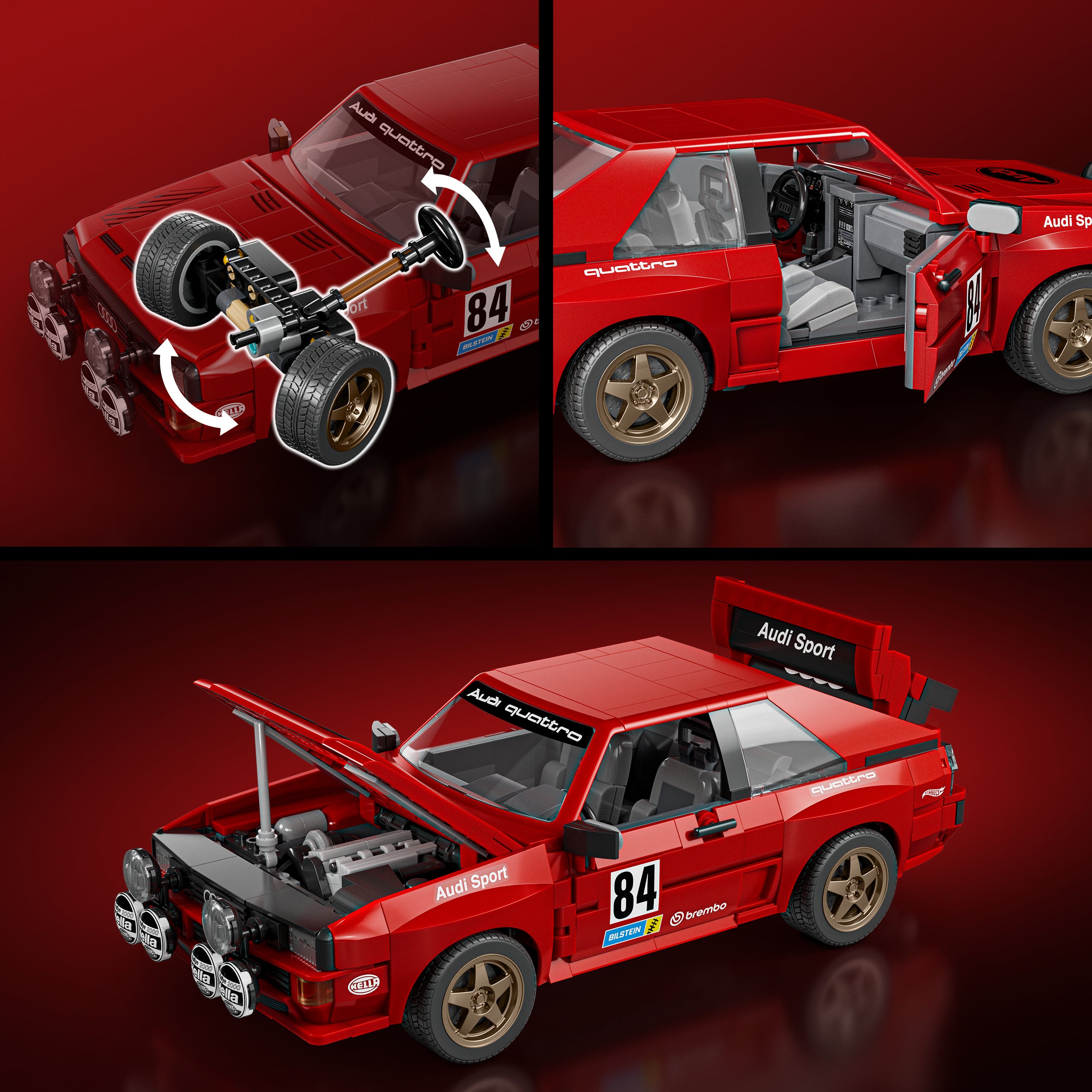 Mattel Brick Shop Hot Wheels Juguete de Construcci??n Elite '84 Audi Sport quattro - Image 6