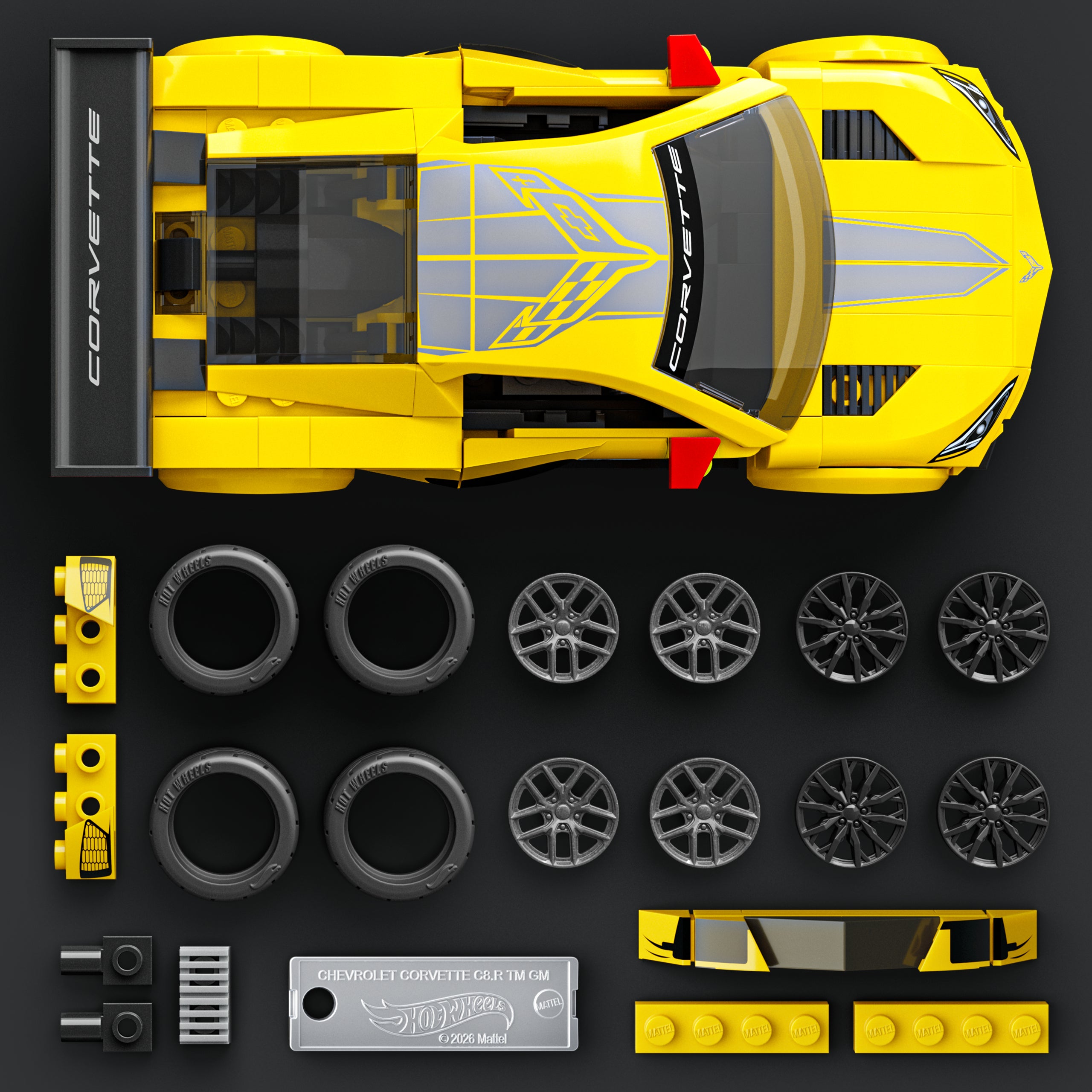 Hot?Wheels-Coffret de Construction Corvette?C8.R de 2020 - Image 4