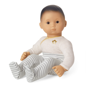 Bitty Baby? Doll #4 with black hair in Cloud Gray