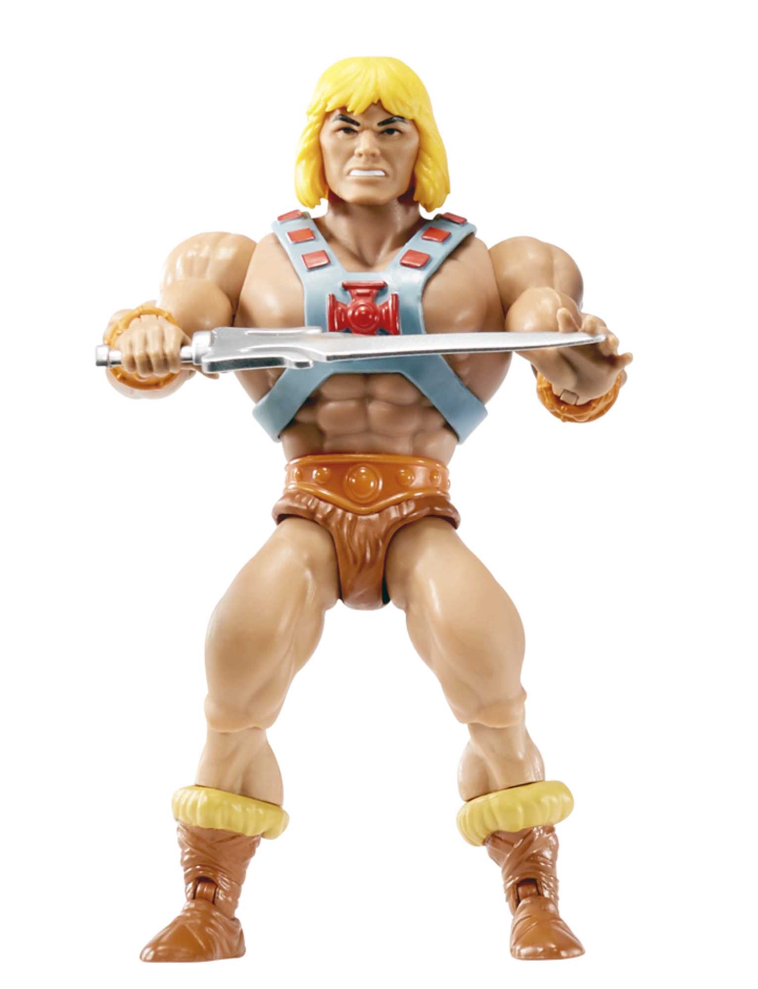 Masters Of The Universe Origins He-Man 5.5 inch Action Figure Motu Toy With Sword. Axe & Shield - Image 5