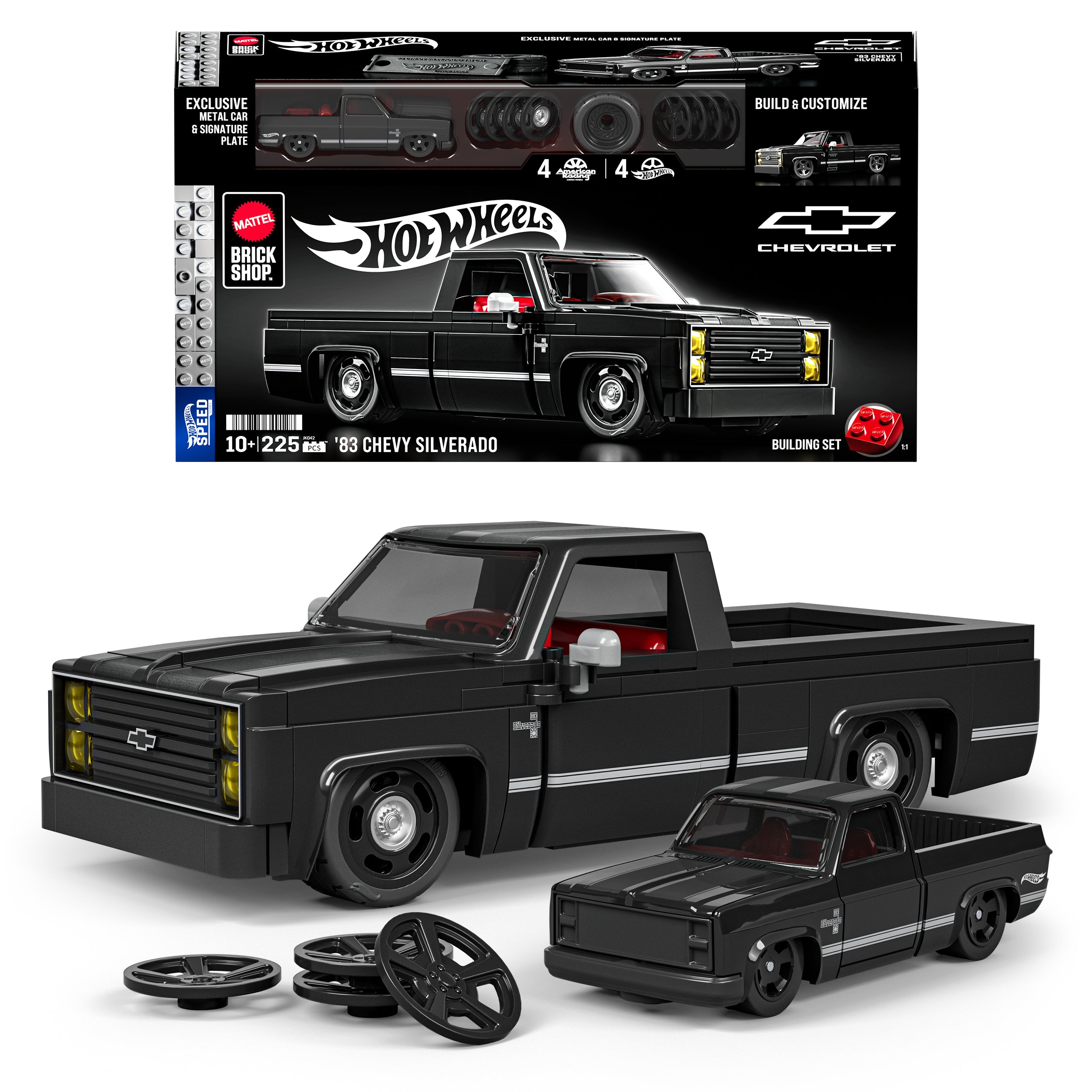 Mattel Brick Shop Hot Wheels '83 Chevy Silverado Building Toy Kit