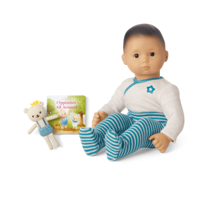 Bitty Baby? Doll #4 in Soft Blue + Bear Friend & Board Book