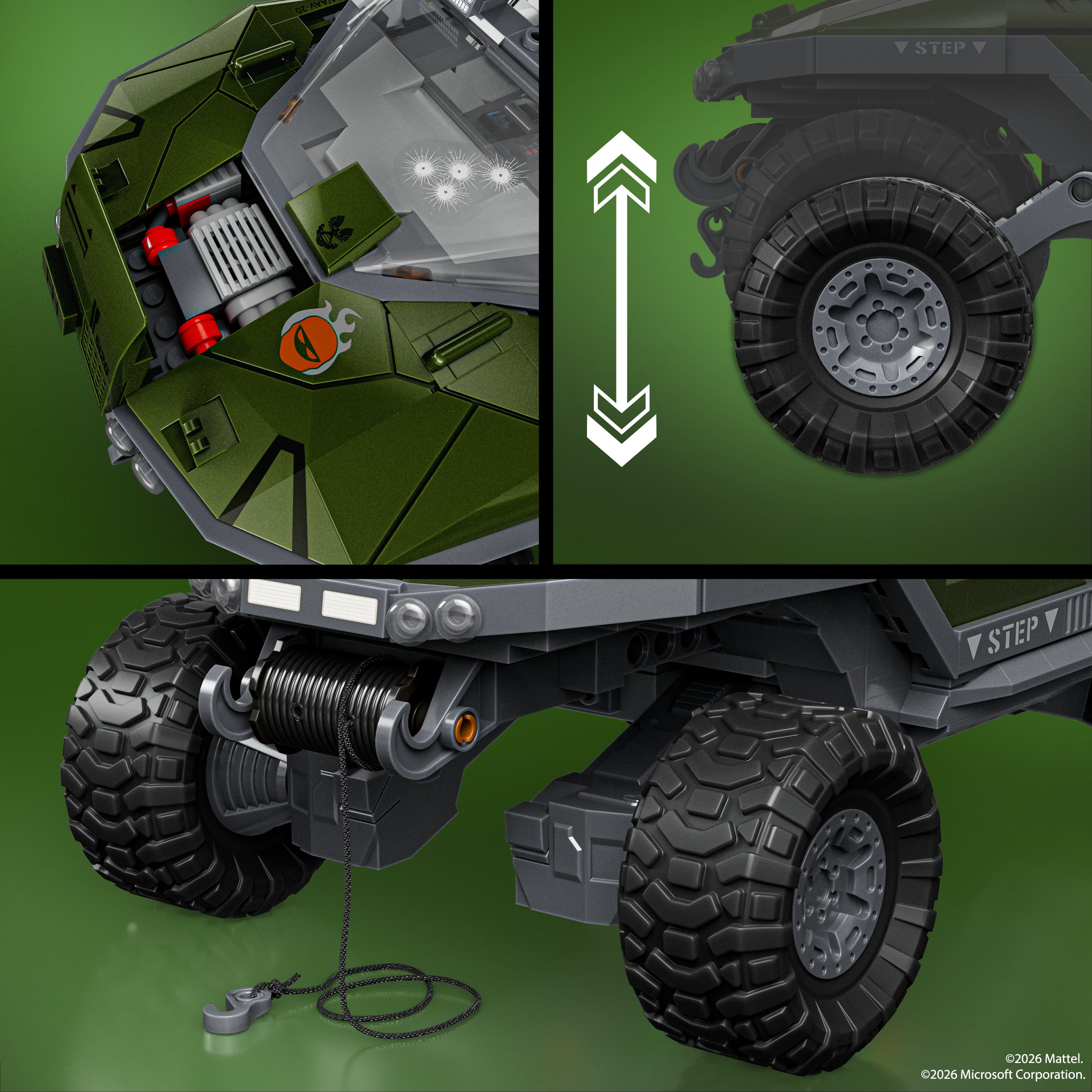 Hot?Wheels-Coffret de Construction V??hicule Warthog Halo-935?Pi??ces - Image 6
