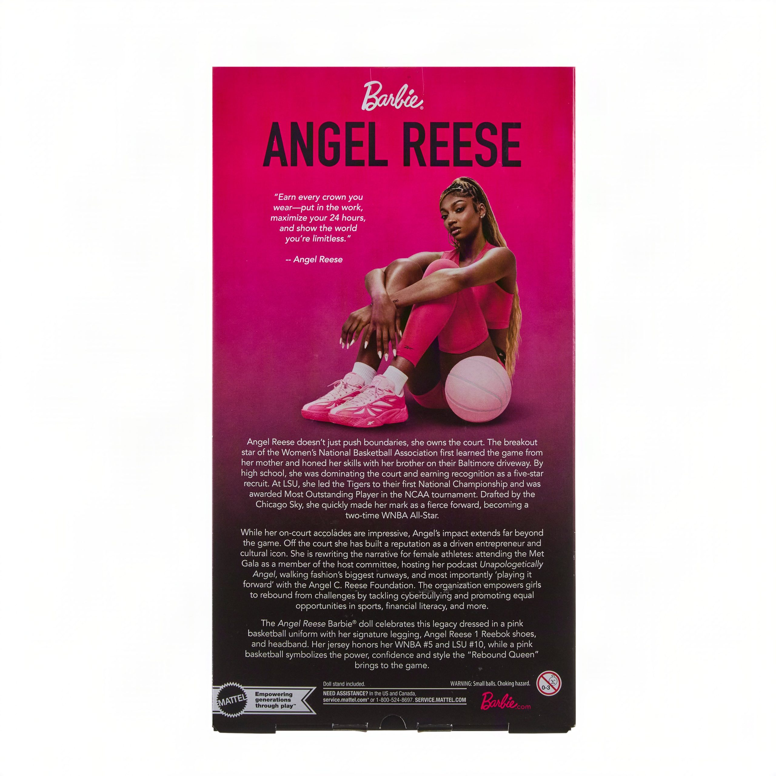 Angel Reese?Barbie Doll. Barbie Signature. Fashion Doll?With?Pink Basketball Uniform - Image 6