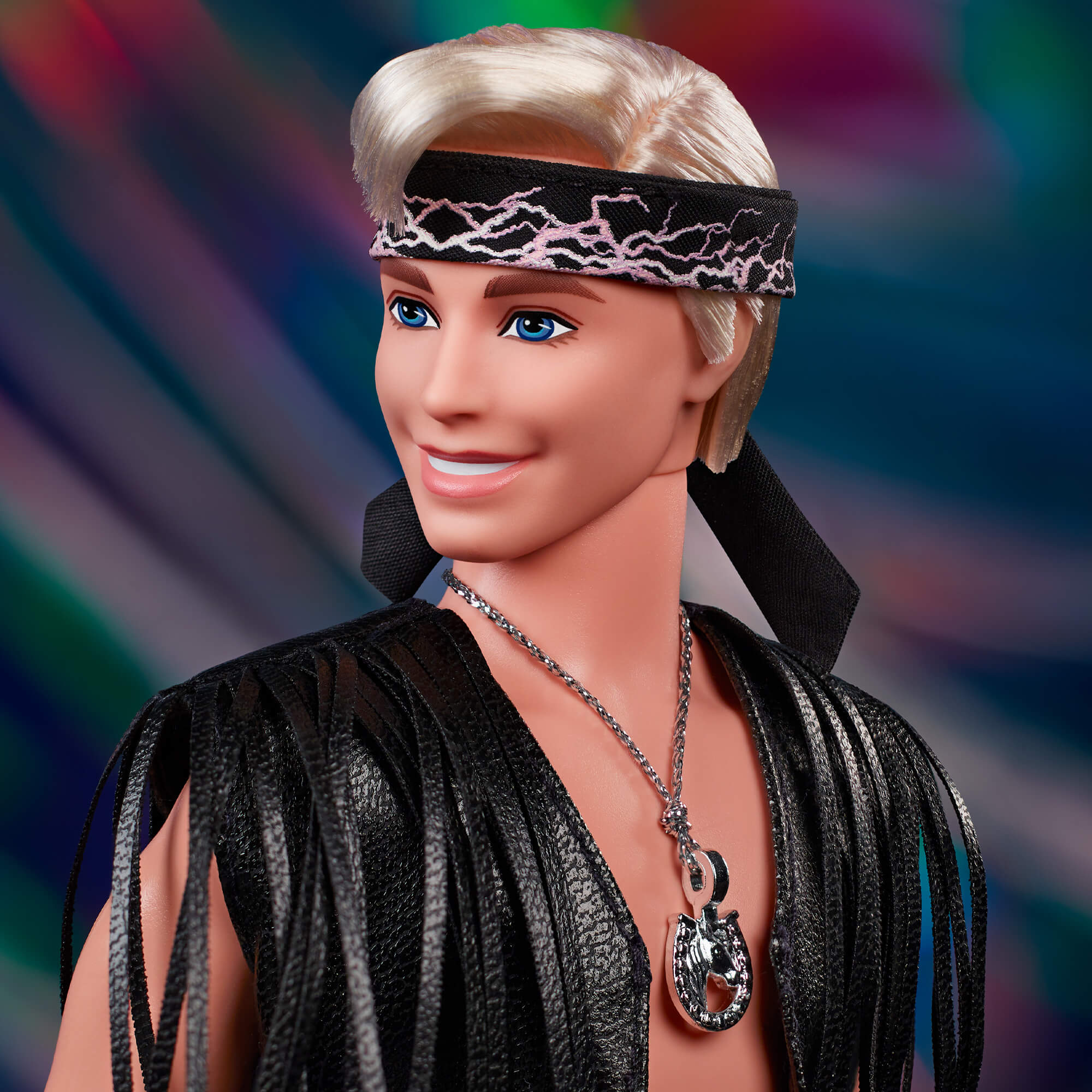 Ken Doll in Faux Fur Coat and Black Fringe Vest ?C Barbie The Movie - Image 7
