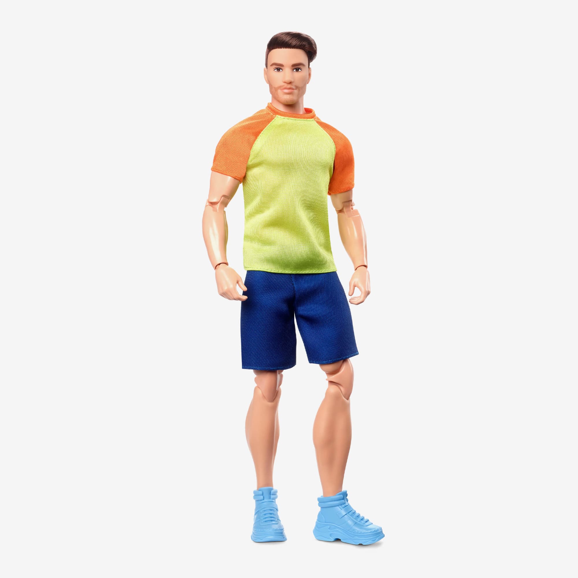 Barbie Looks Ken Doll (Buff Body. Curly Brunette Hair)