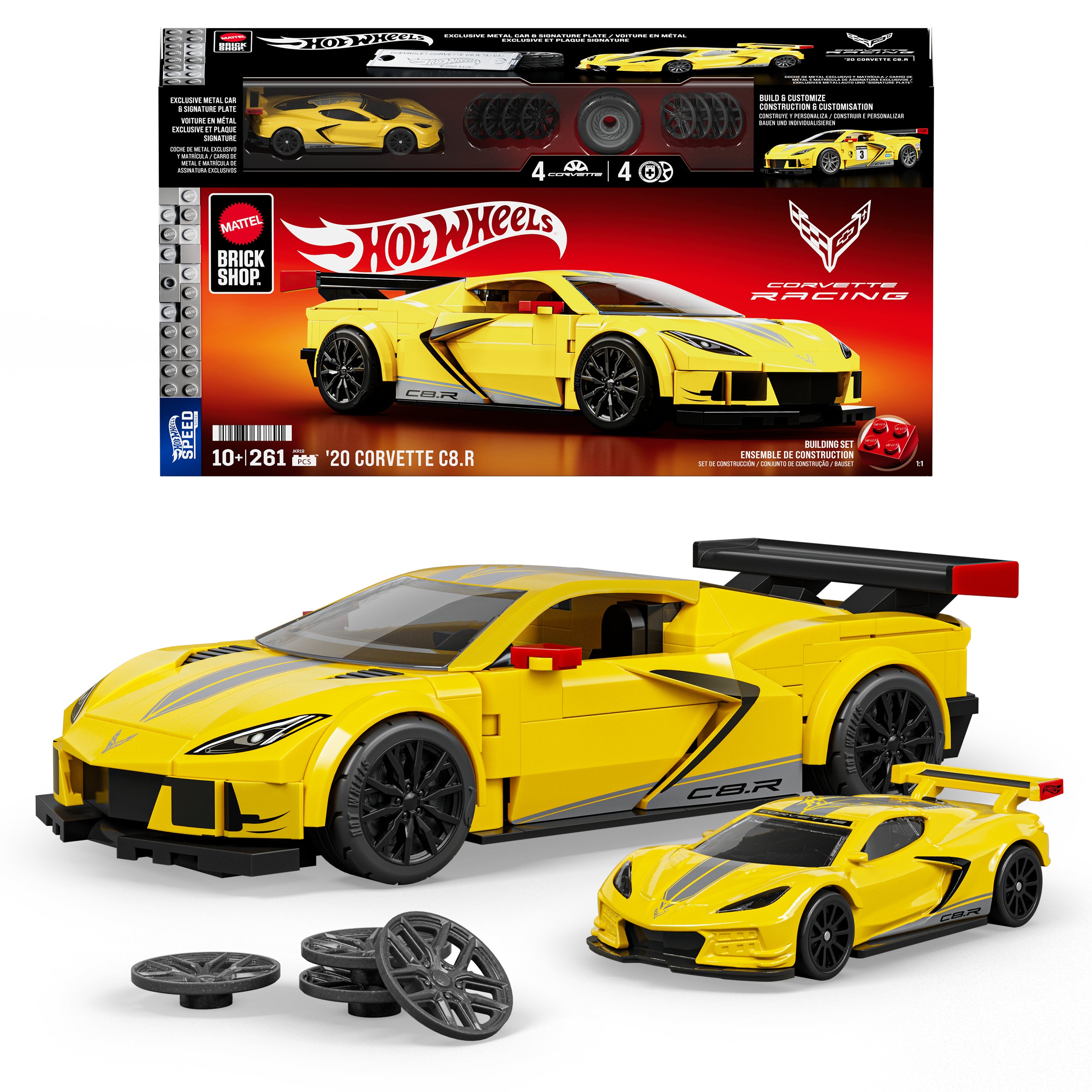 Mattel Brick Shop Hot Wheels Juguete de Construcci??n Speed '20 Corvette C8.R
