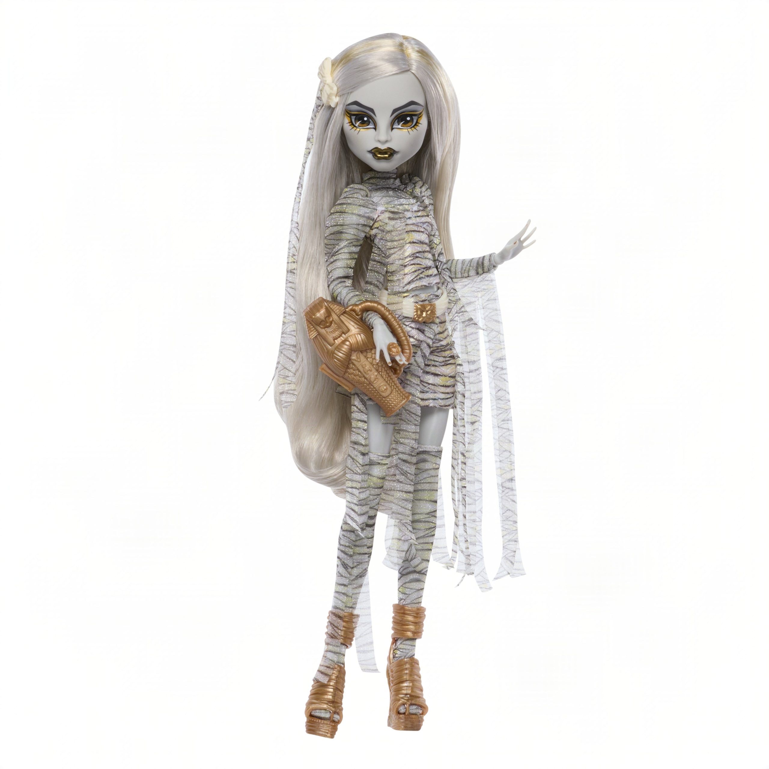 Monster High X Universal Monsters?The?Mummy?Collector Doll With?Wrap?Dress?&?Sarcophagus?Purse - Image 5