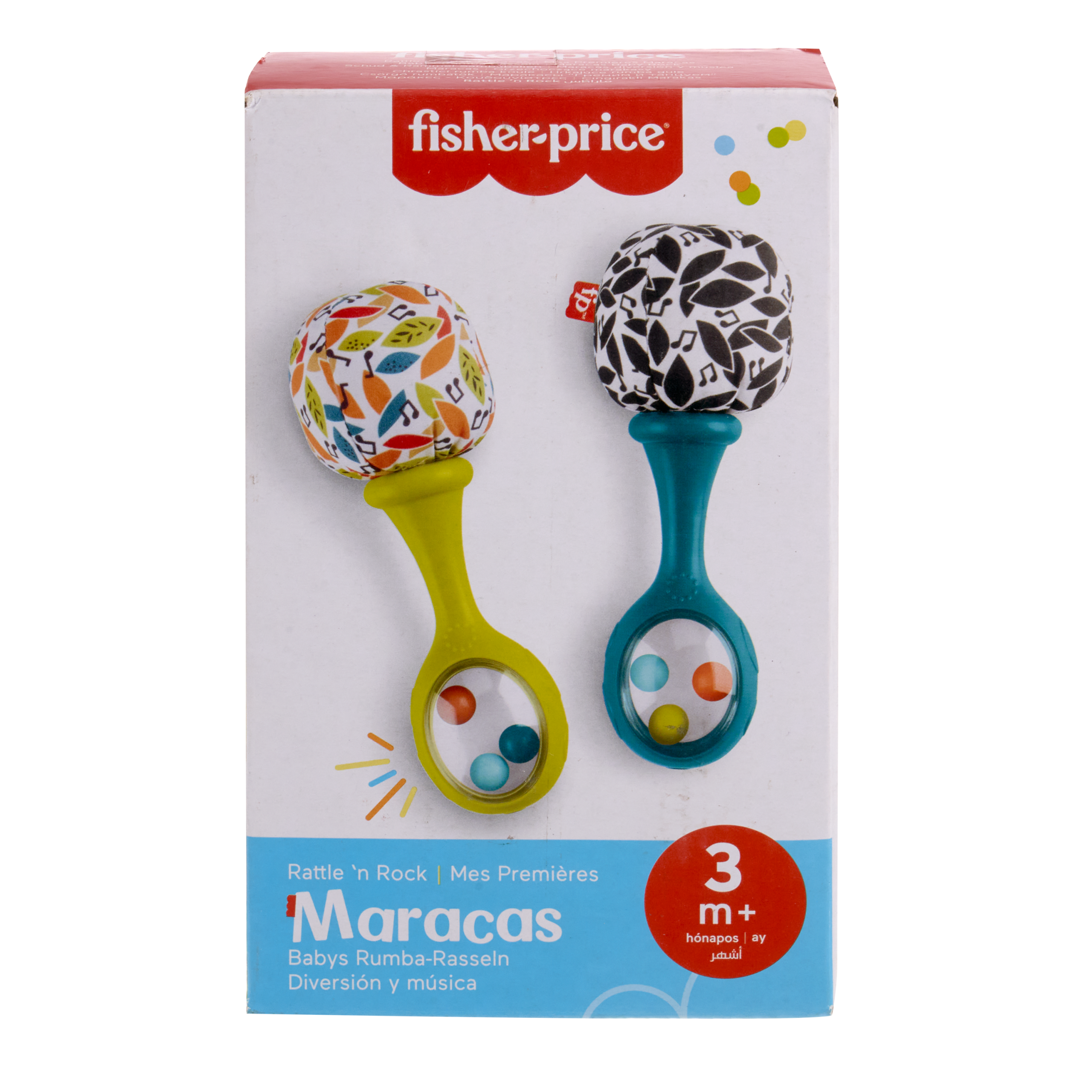 Fisher-Price Baby Sonajas para Beb??s Maracas Azul y Verde Diversi??n y M??sica - Image 6