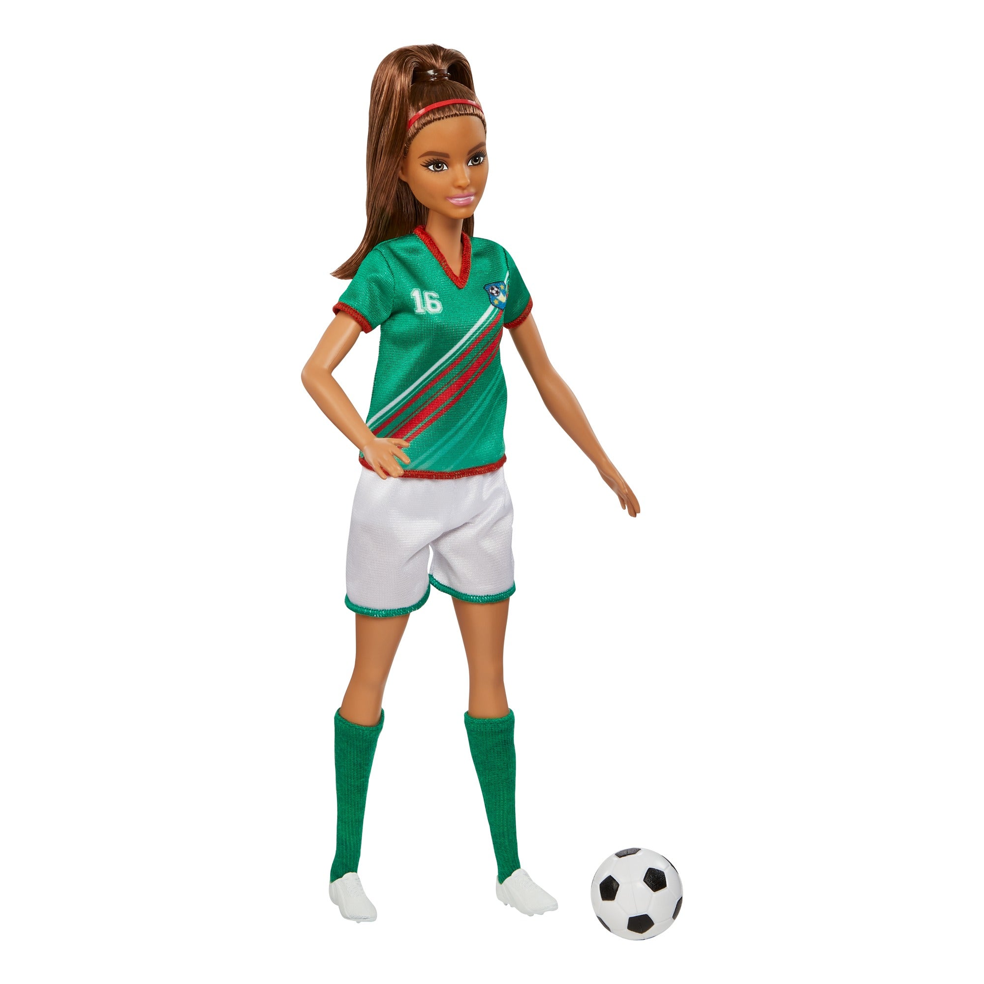 Barbie Profiss?es Boneca Jogadora de Futebol Camisa Verde - Image 5