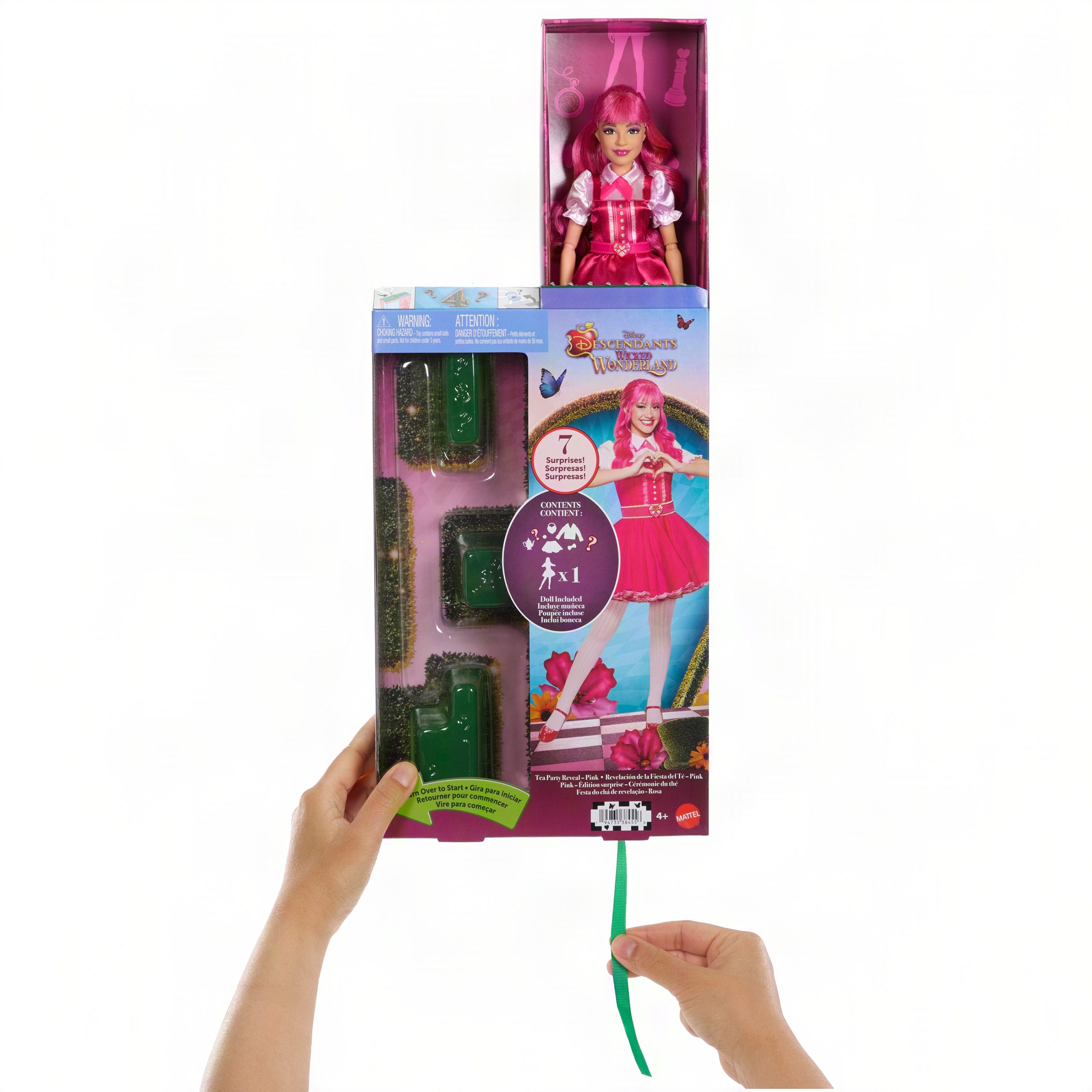 Disney Descendants: Wicked Wonderland Tea Party Reveal With 7 Surprises. A Pink Fashion Doll & Accessories - Image 6