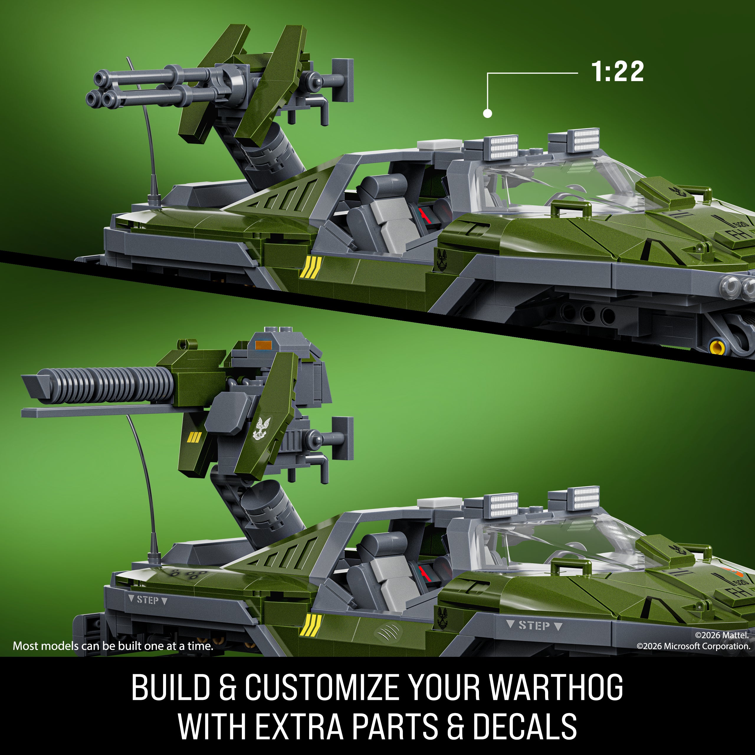 Mattel Brick Shop Hot Wheels Halo UNSC M12 Warthog Building Toy Kit (935?Pieces). For Collectors - Image 3