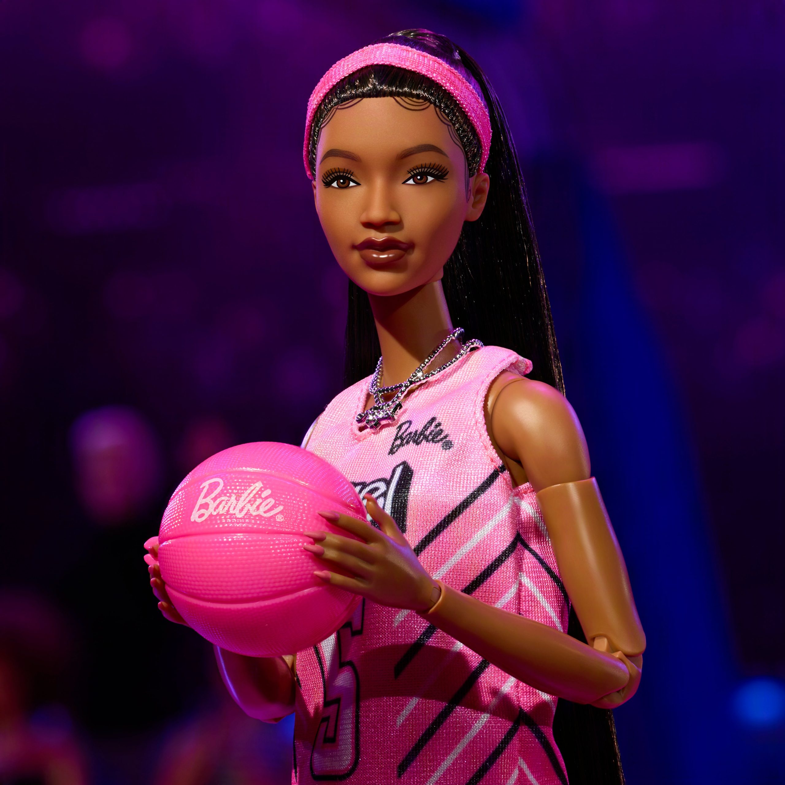 Angel Reese?Barbie Doll. Barbie Signature. Fashion Doll?With?Pink Basketball Uniform - Image 2