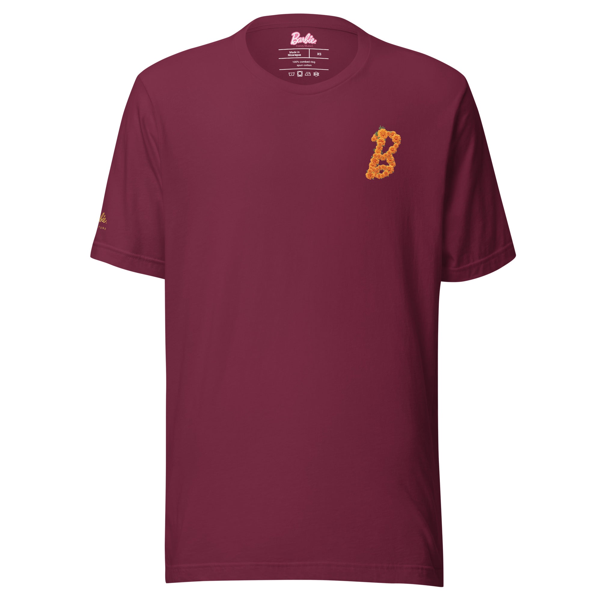 Barbie D??a de Muertos Maroon T-Shirt - Image 6