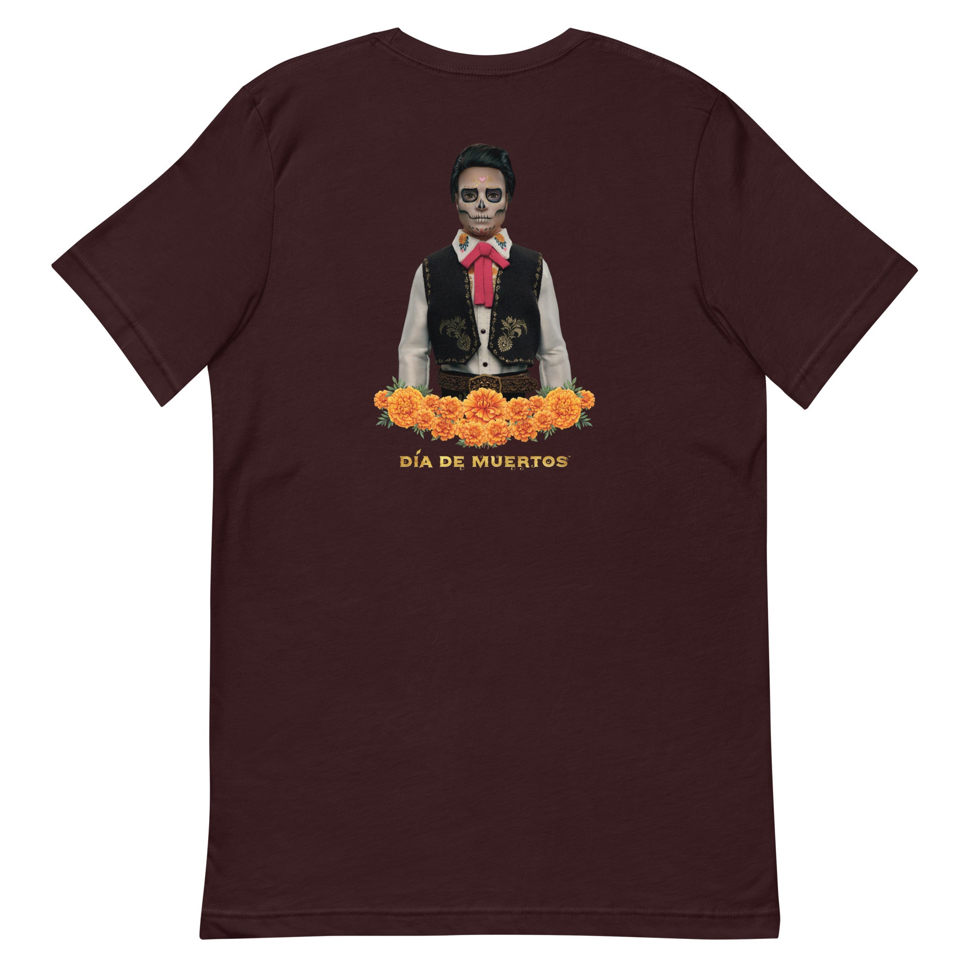Barbie D??a de Muertos Ken Embroidered Oxblood T-Shirt - Image 7