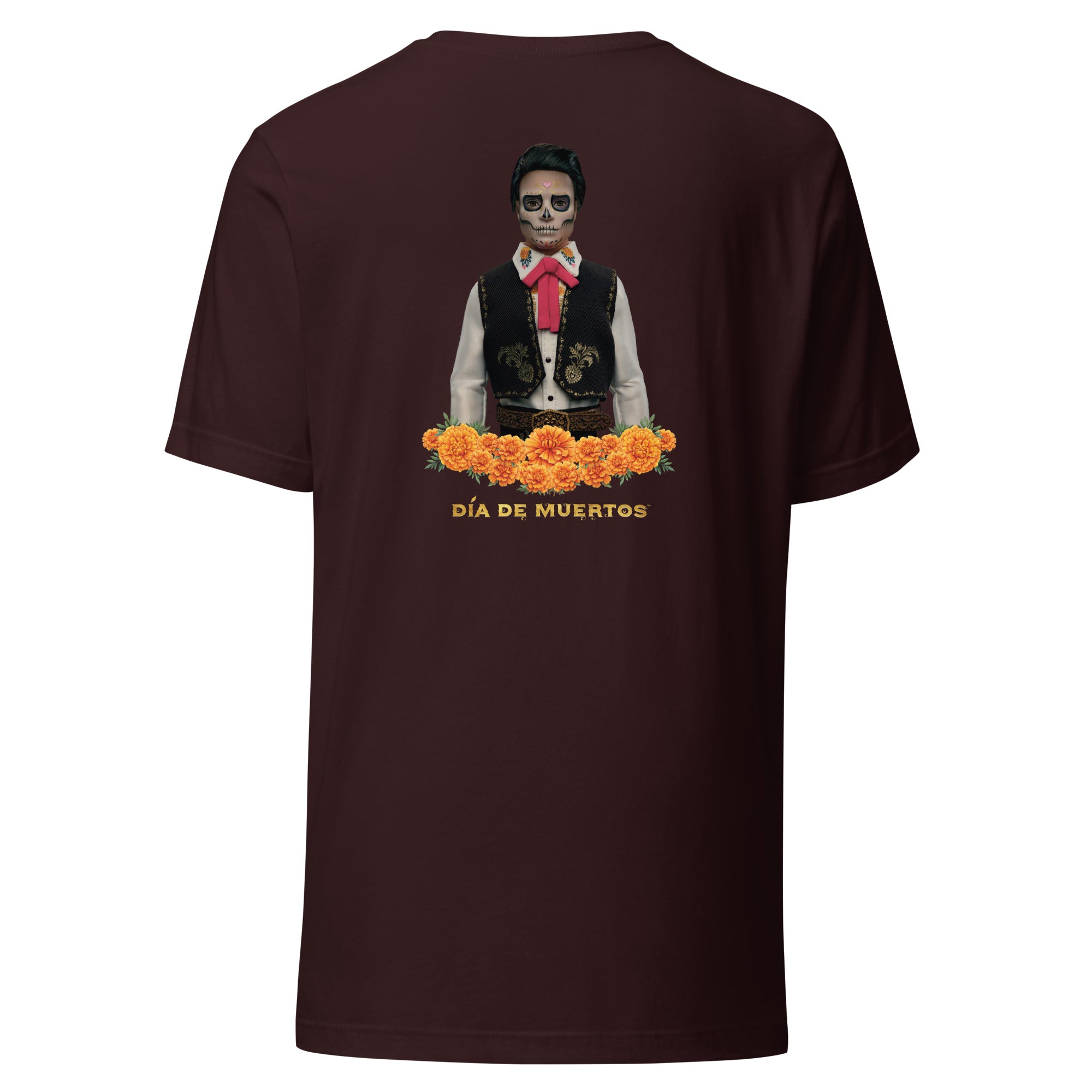 Barbie D??a de Muertos Ken Embroidered Oxblood T-Shirt - Image 9