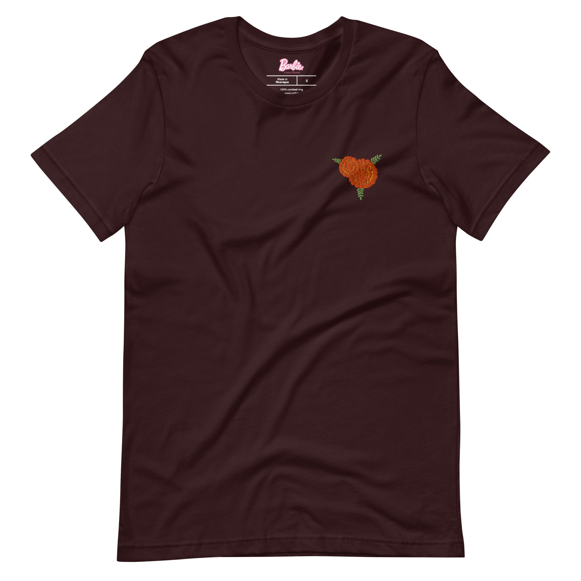 Barbie D??a de Muertos Ken Embroidered Oxblood T-Shirt - Image 6