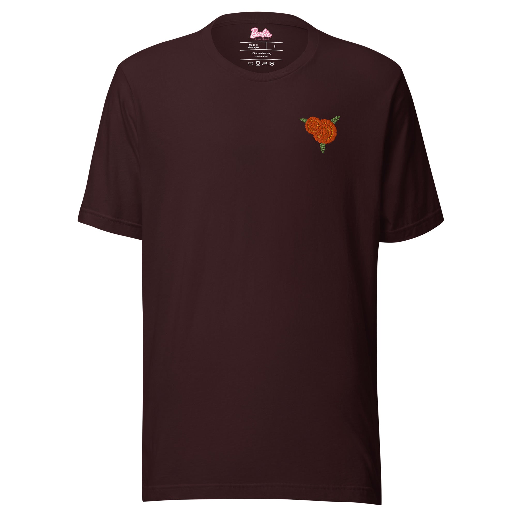 Barbie D??a de Muertos Ken Embroidered Oxblood T-Shirt - Image 8