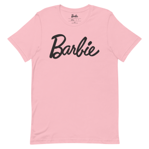 Barbie Script Logo Unisex Pink T-Shirt