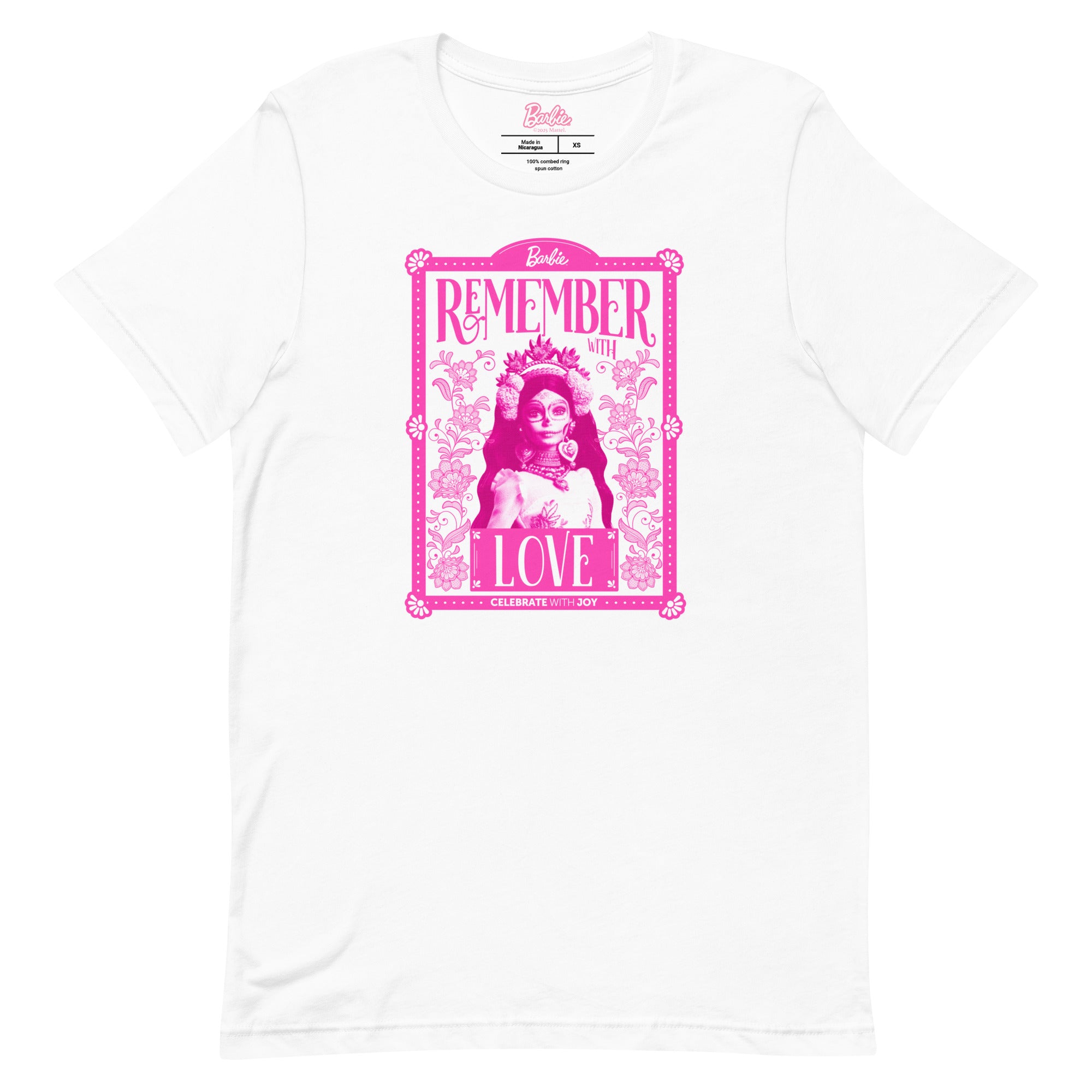 Barbie D??a de Muertos Remember Love White T-Shirt