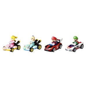 Hot Wheels Coffret de 4?V??hicules Mario Kart